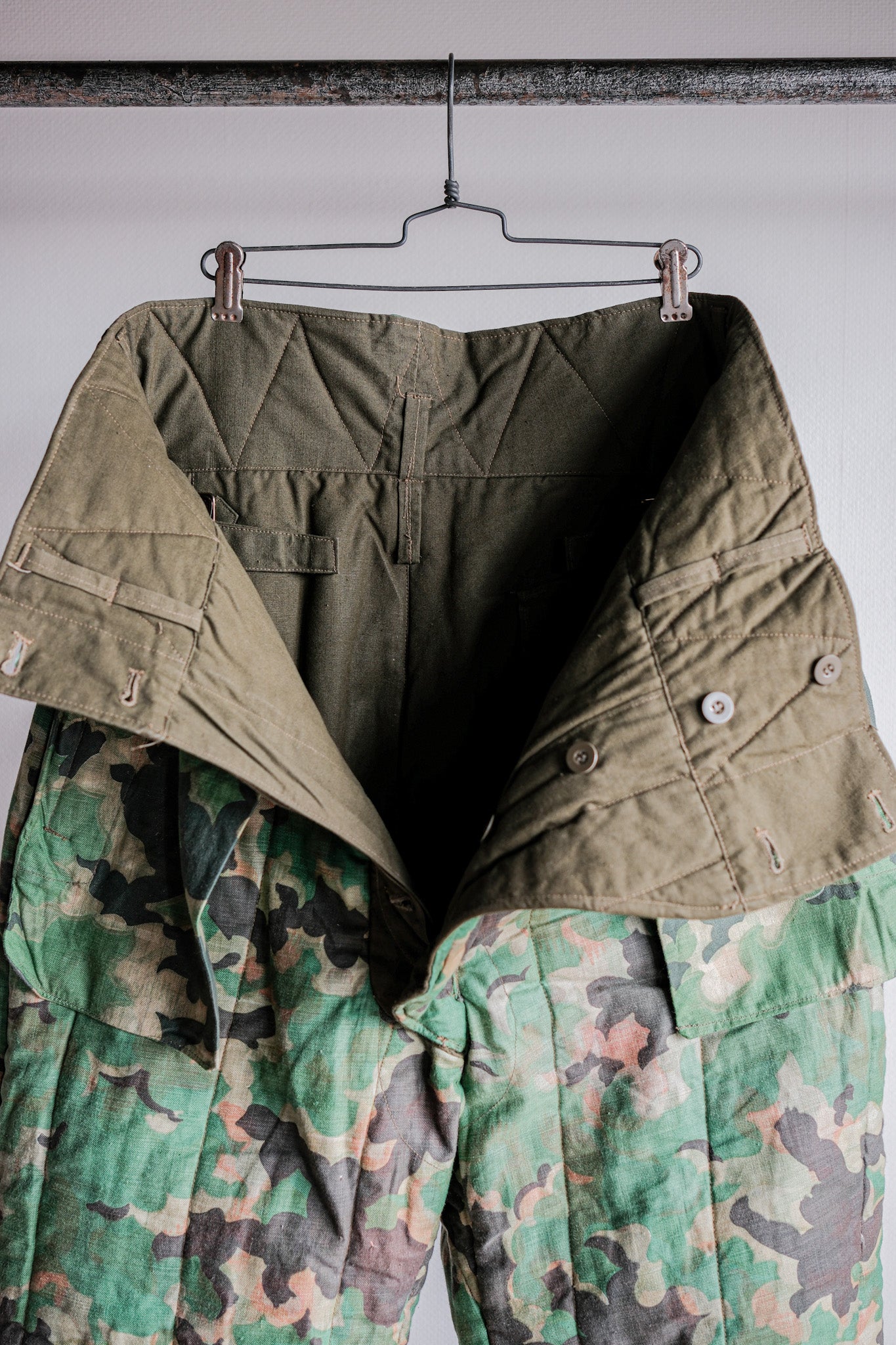 【~50's】Czechoslovakian Air Force Dubaky Camouflage Reversible Trousers Size.2B "Dead Stock"