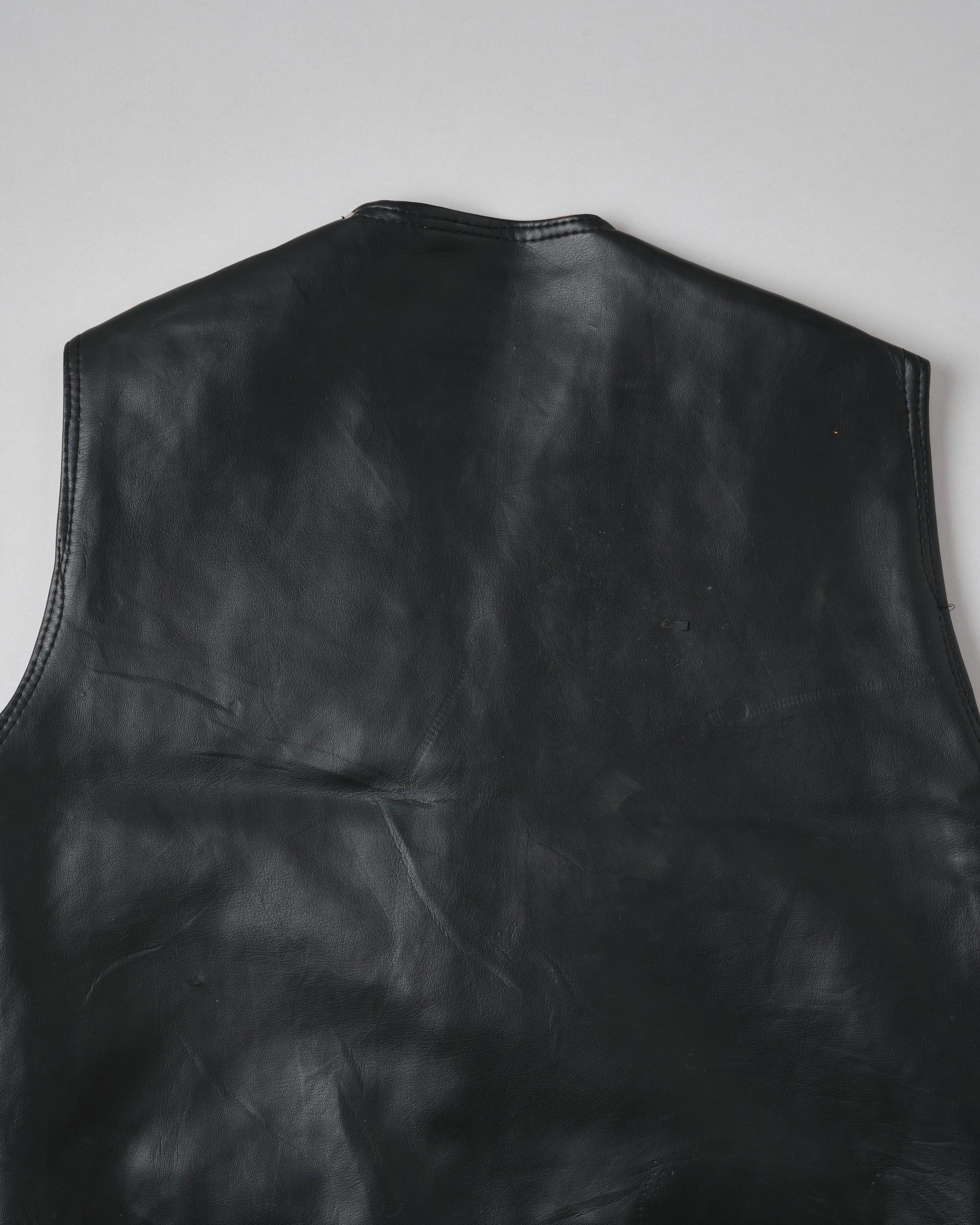 ［~60’s］Italian Vintage Black Leather Shooting Vest