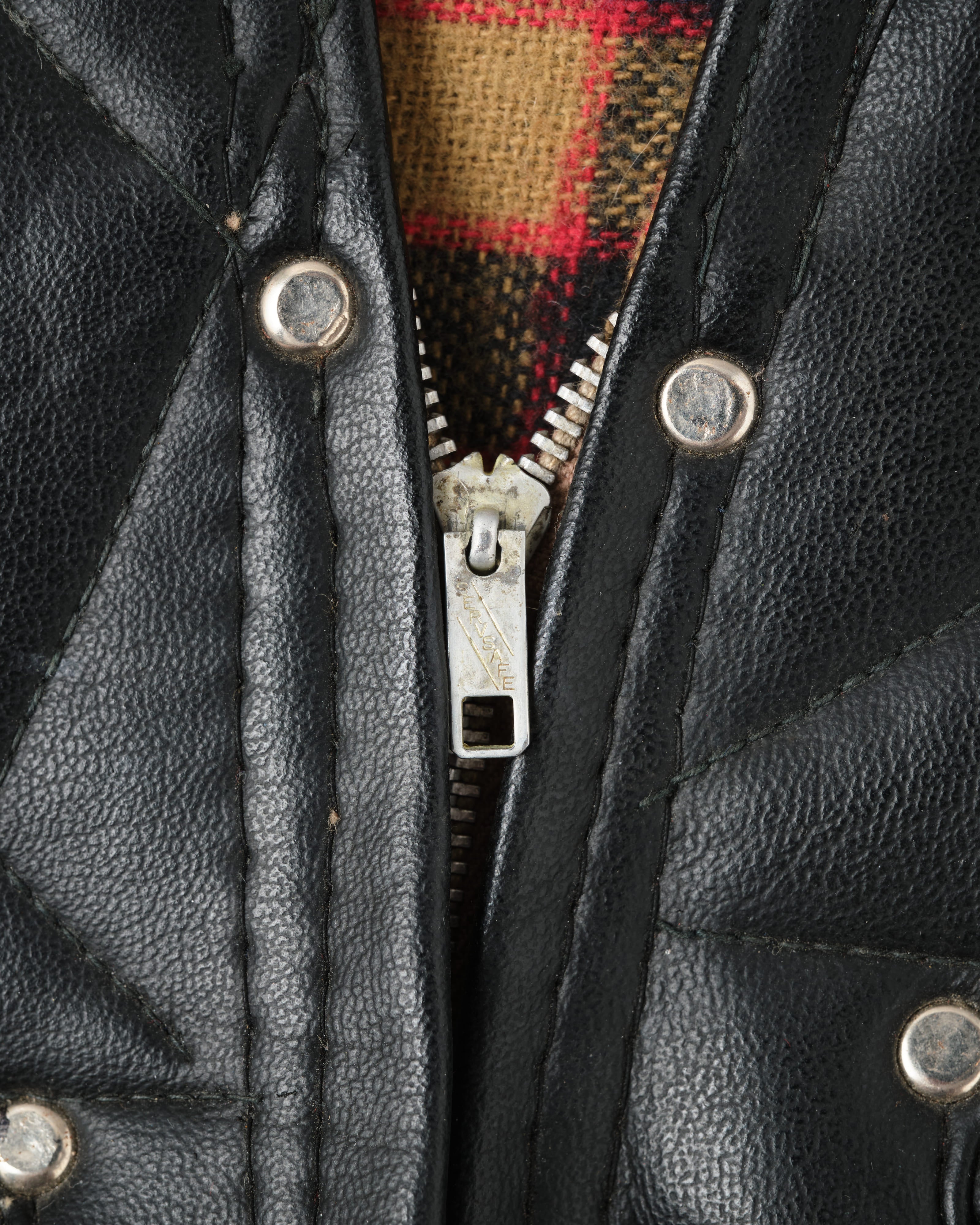 [~60's] Italian Vintage Black Leather Shooting Vest
