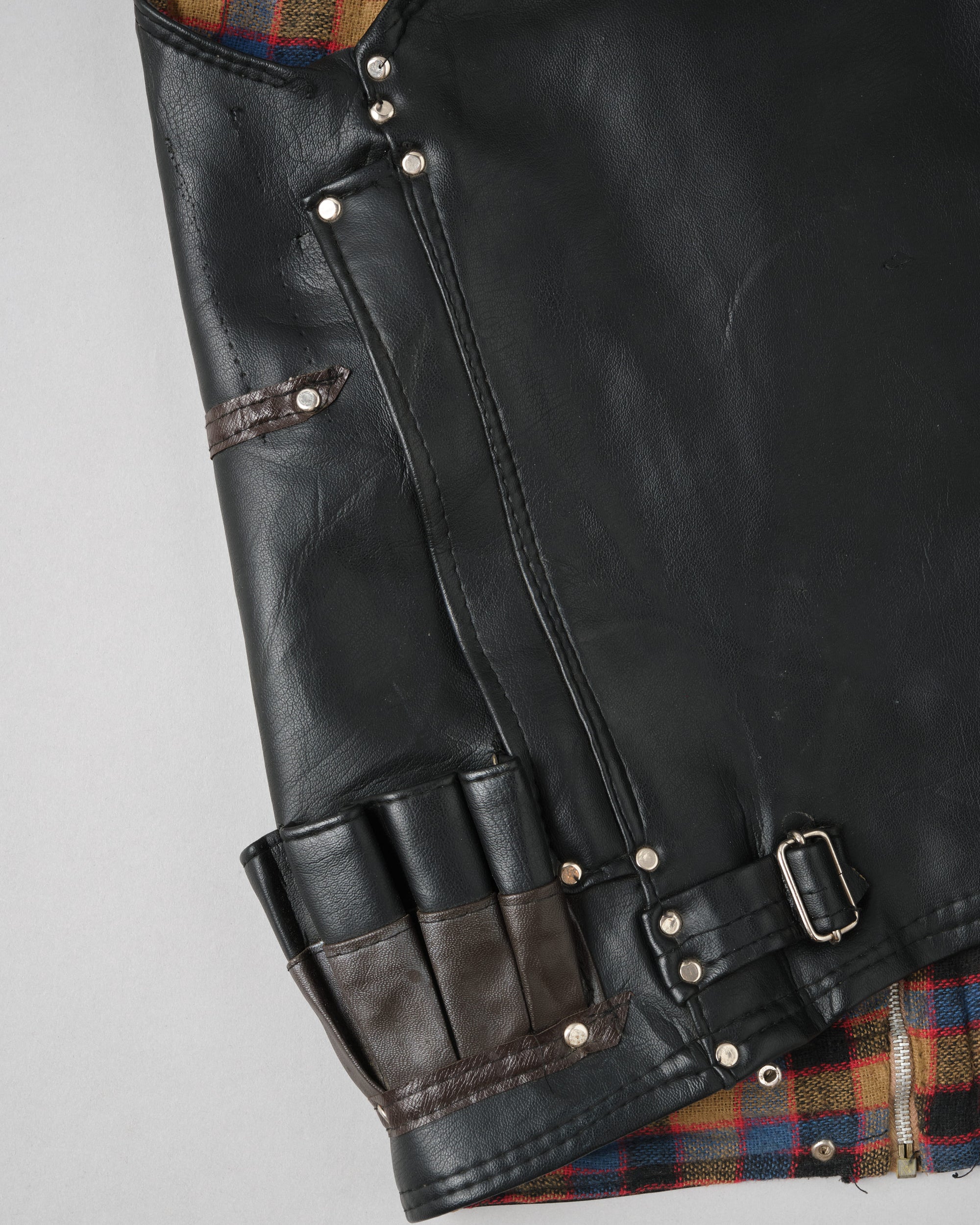 ［~60’s］Italian Vintage Black Leather Shooting Vest