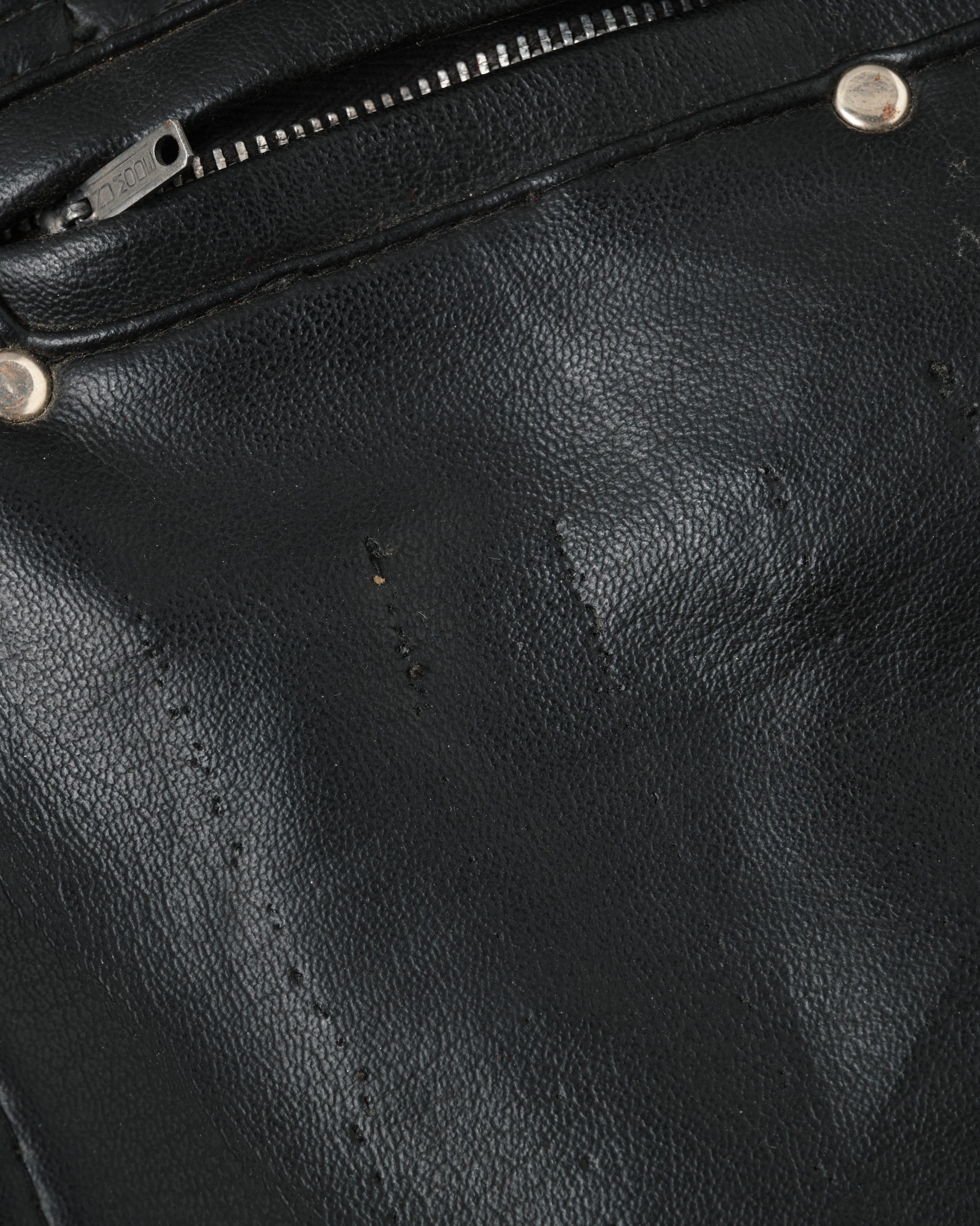 [~60's] Italian Vintage Black Leather Shooting Vest
