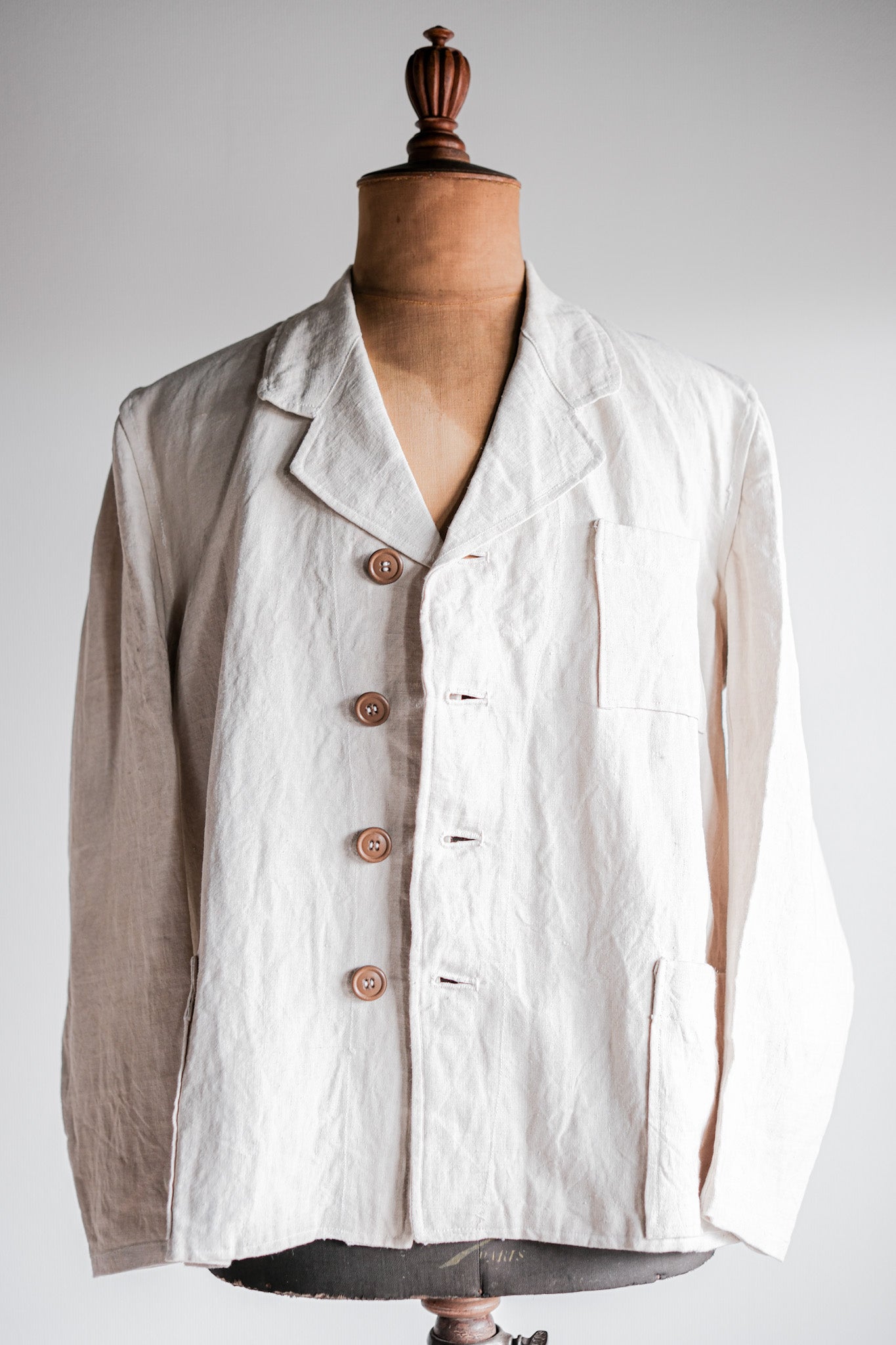 【~40's】WWⅡ German Navy Linen Bespoke Lapel Jacket "Kriegsmarine"