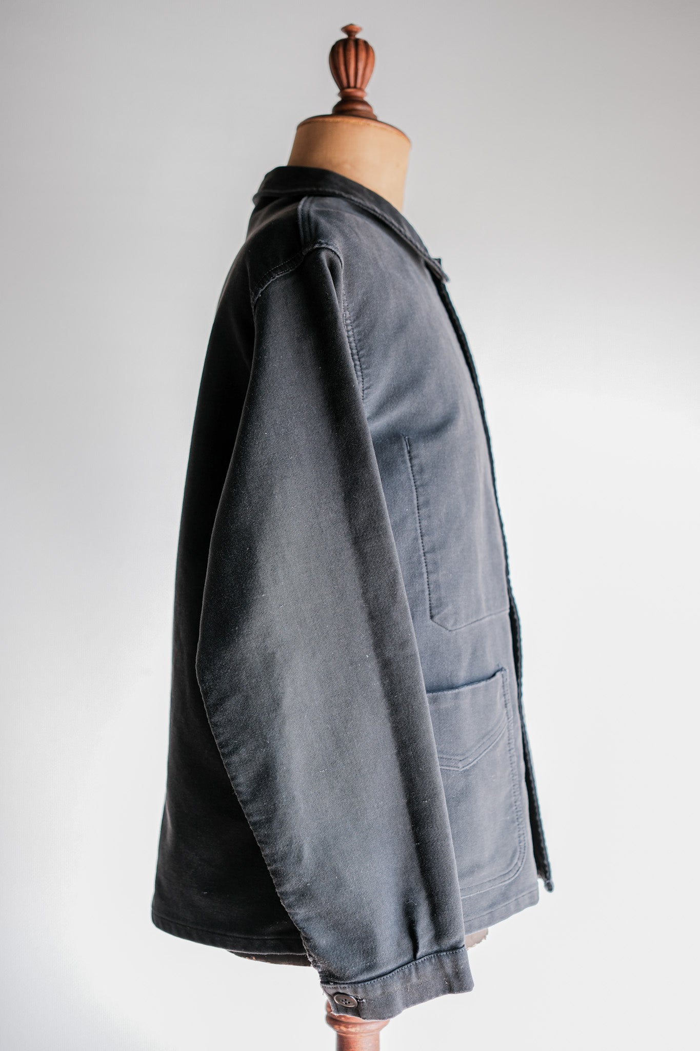 ［~50's］French Vintage Black Moleskin Work Jacket "Adolphe Lafont"