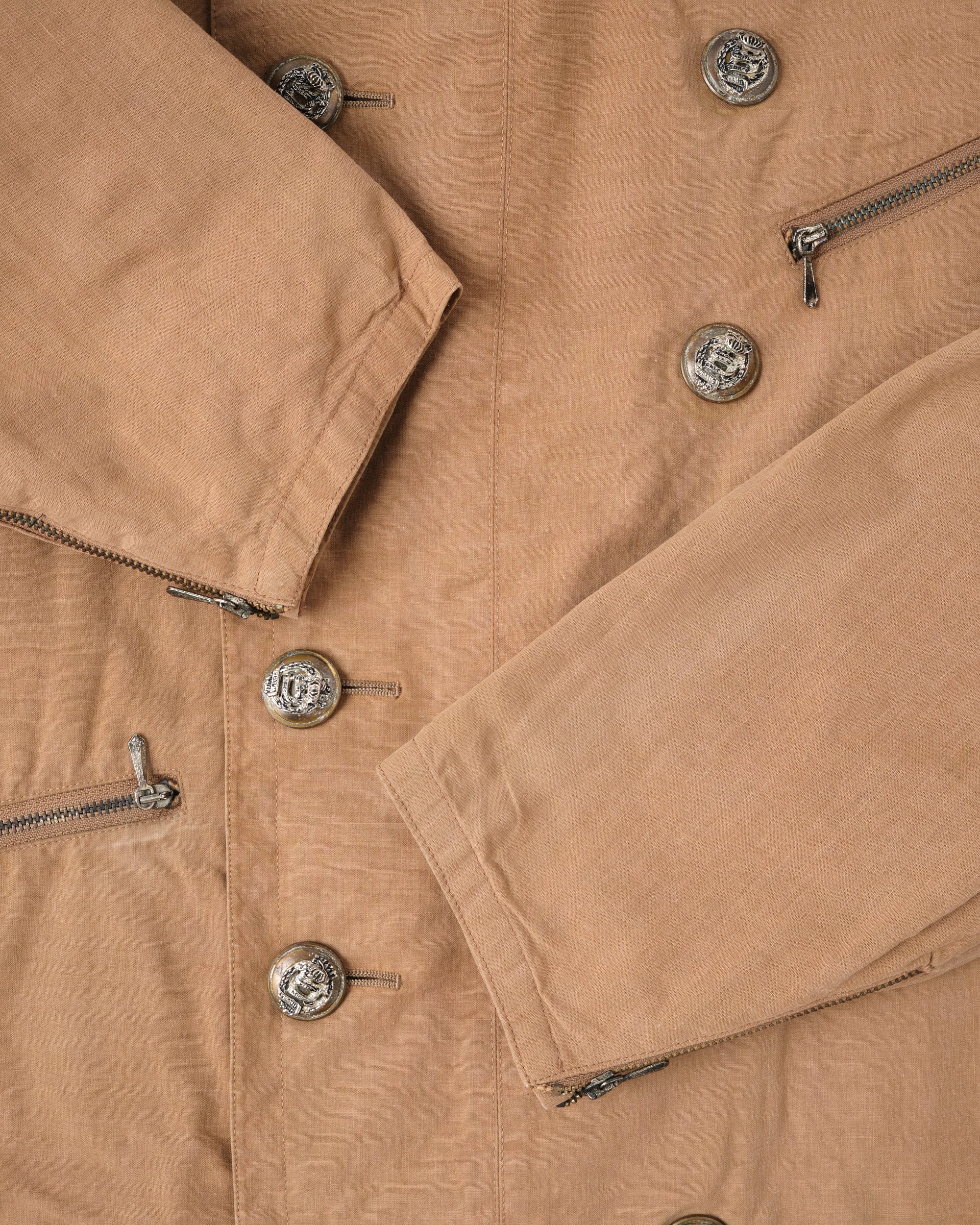 ［~80's］Old Marithé François Girbaud Moment Due German Motorcycle Type Double Breasted Jacket