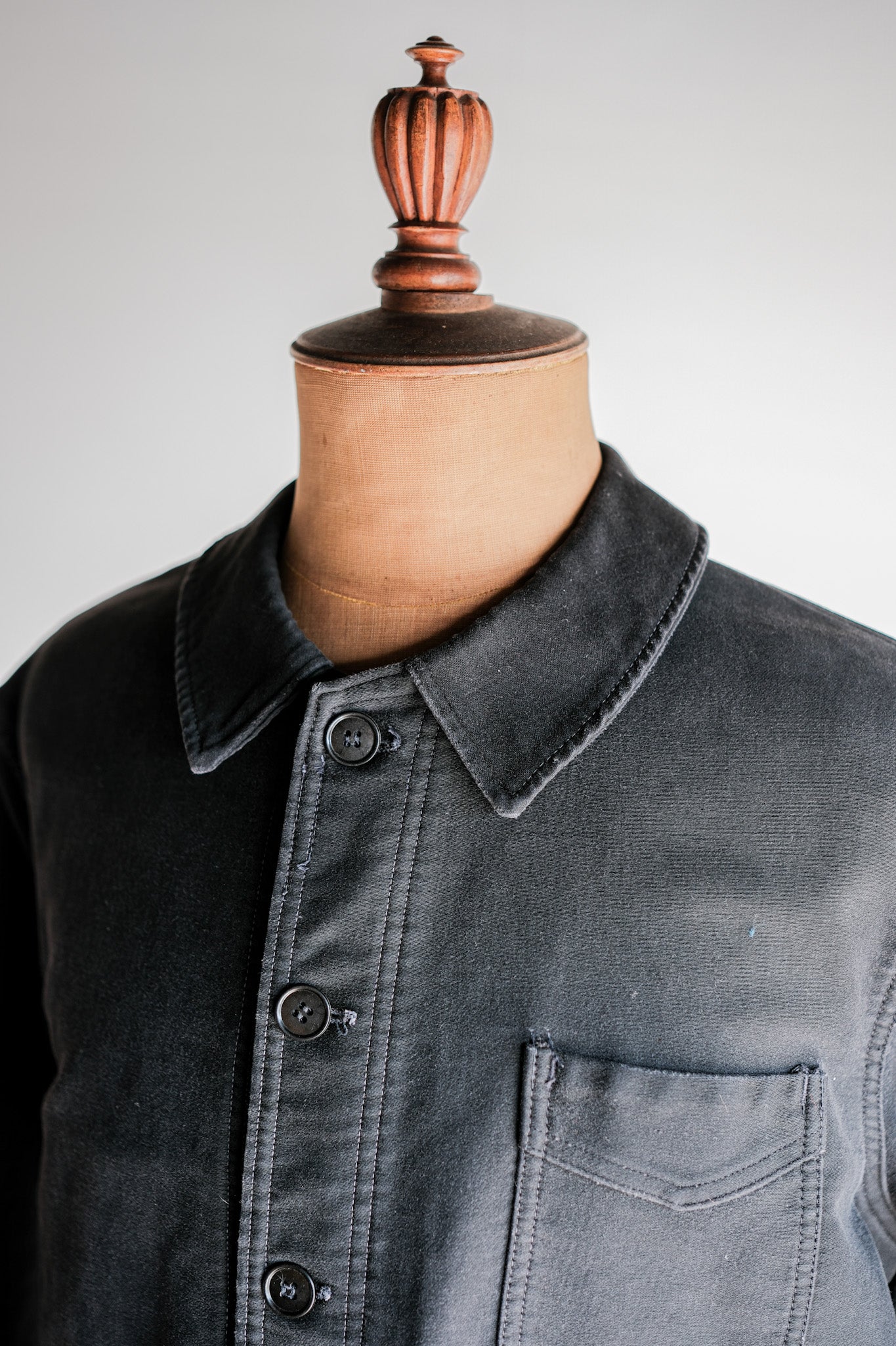 ［~50's］French Vintage Black Moleskin Work Jacket "Adolphe Lafont"