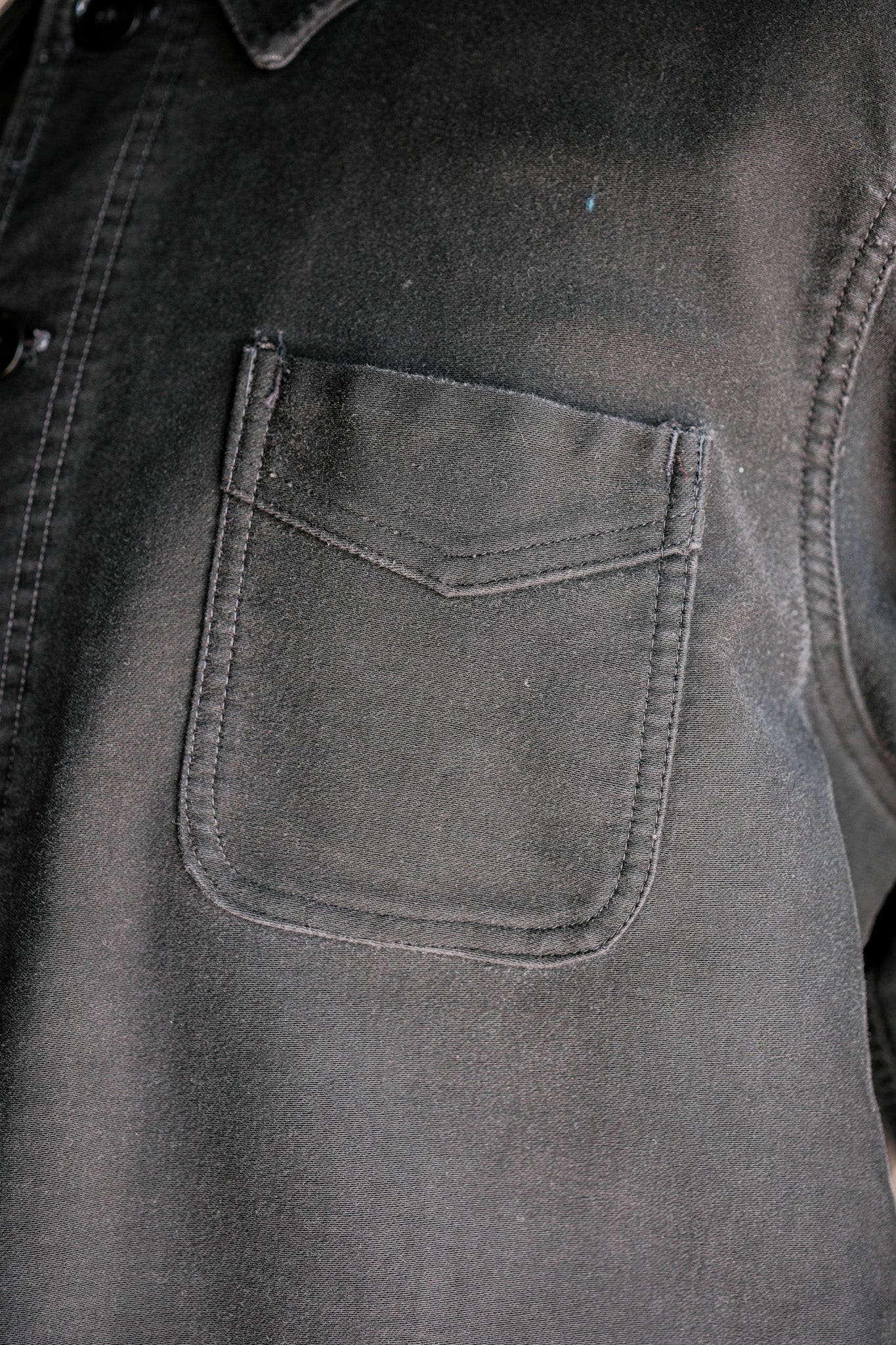 ［~50's］French Vintage Black Moleskin Work Jacket "Adolphe Lafont"
