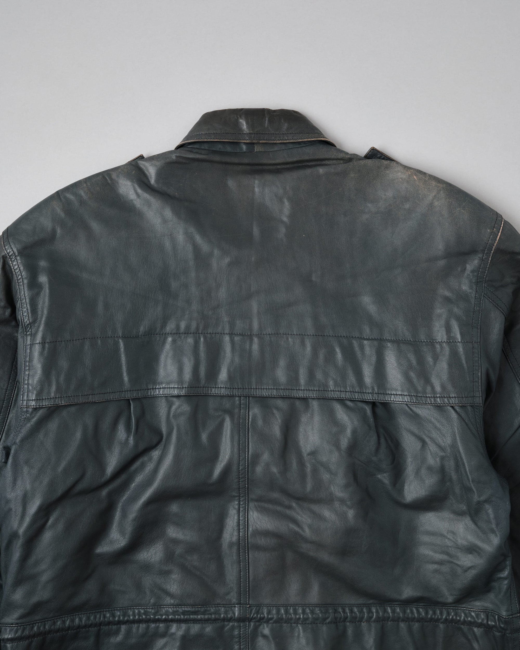 ［~70’s］Old GUCCI Military Style 4 Pockets Leather Jacket Size.50