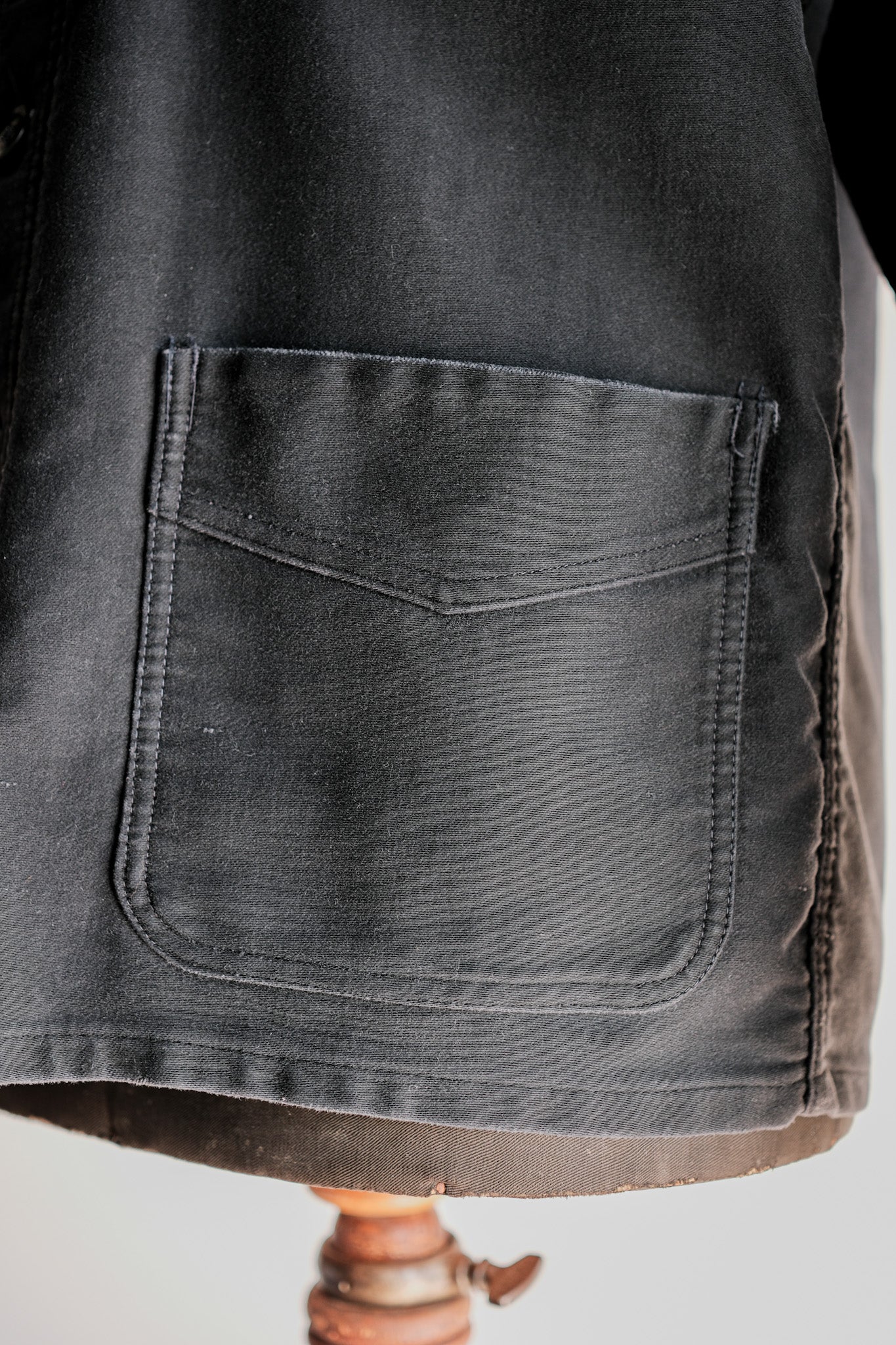 ［~50's］French Vintage Black Moleskin Work Jacket "Adolphe Lafont"