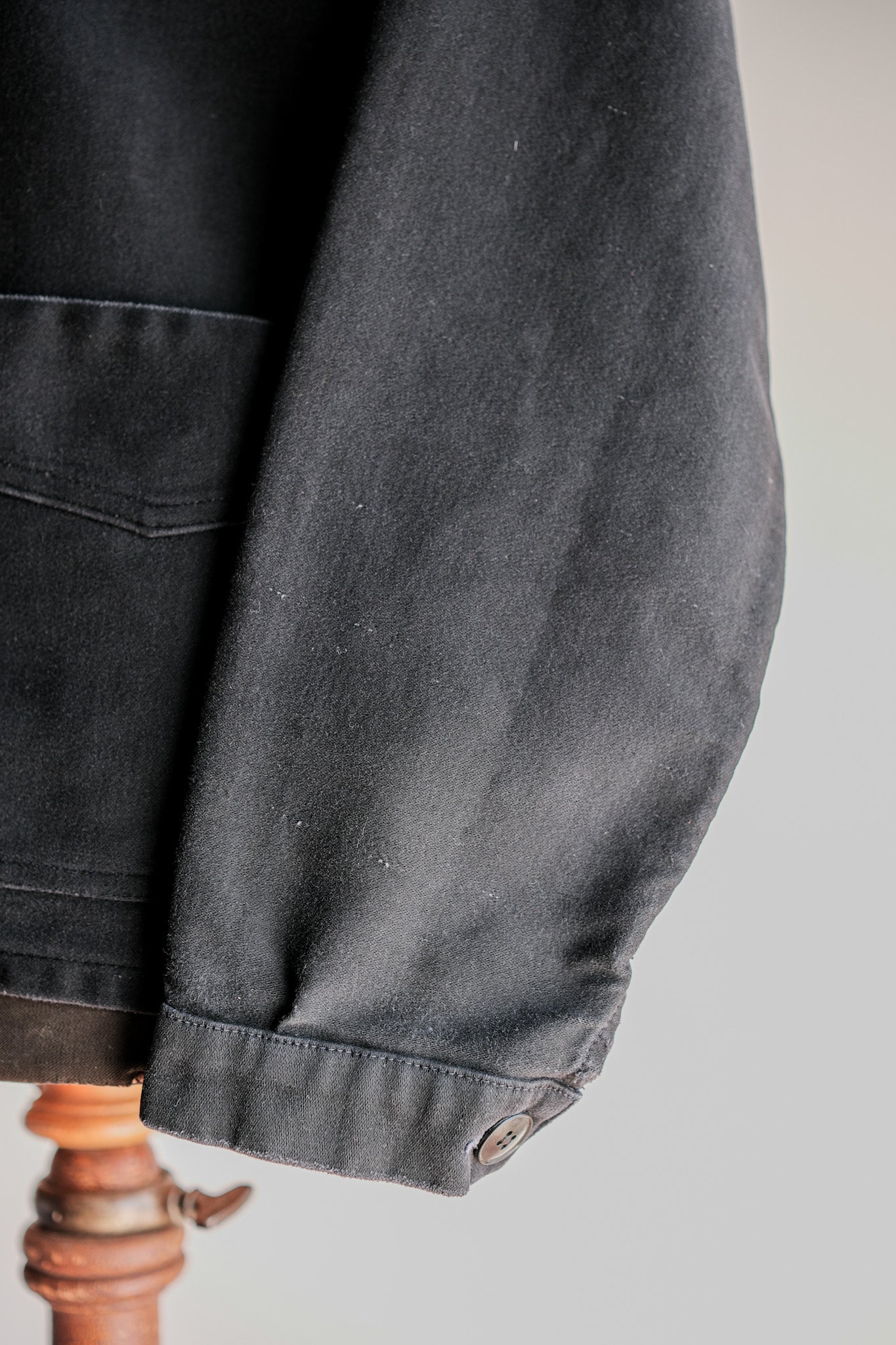 ［~50's］French Vintage Black Moleskin Work Jacket "Adolphe Lafont"