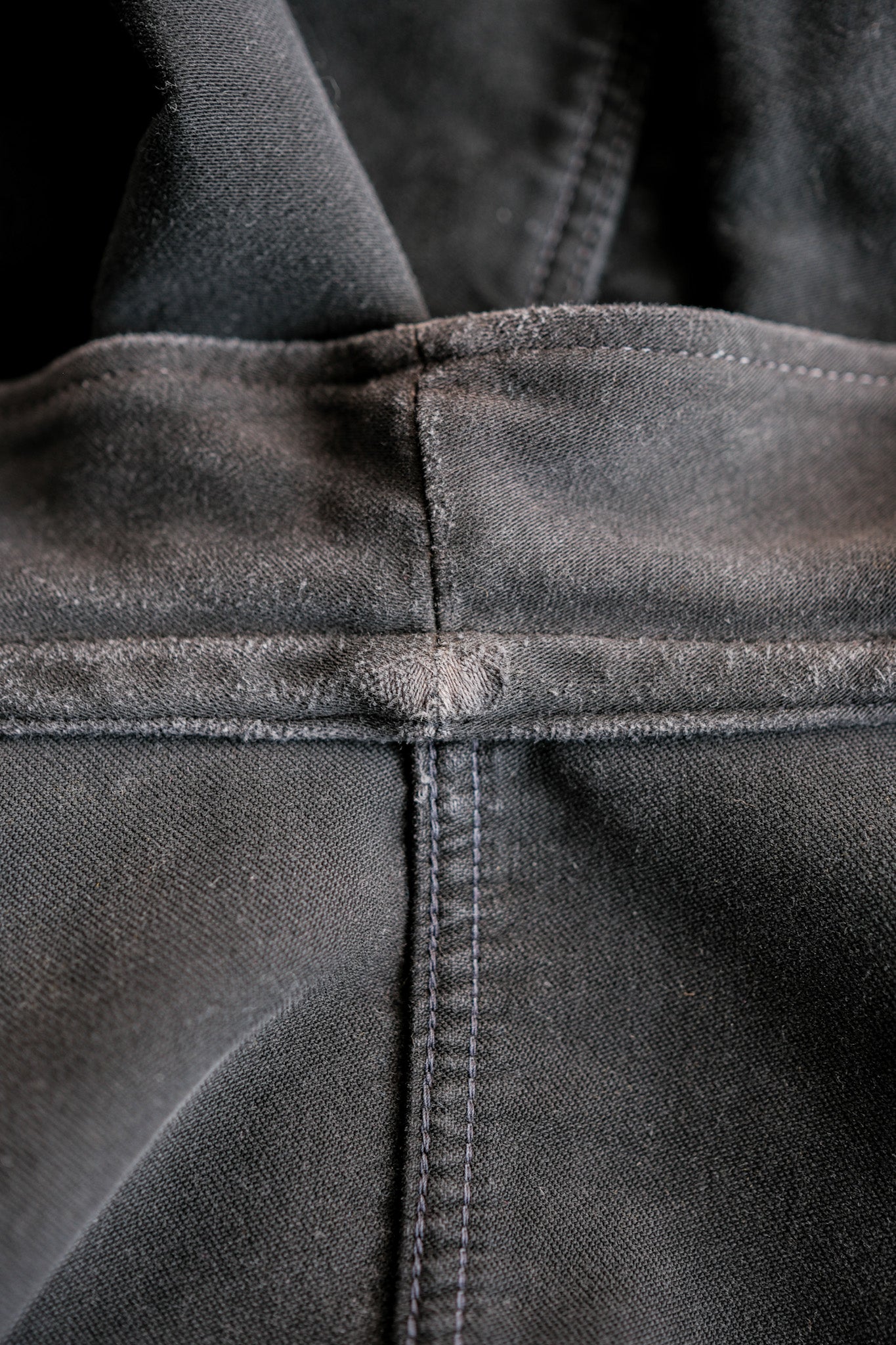 ［~50's］French Vintage Black Moleskin Work Jacket "Adolphe Lafont"