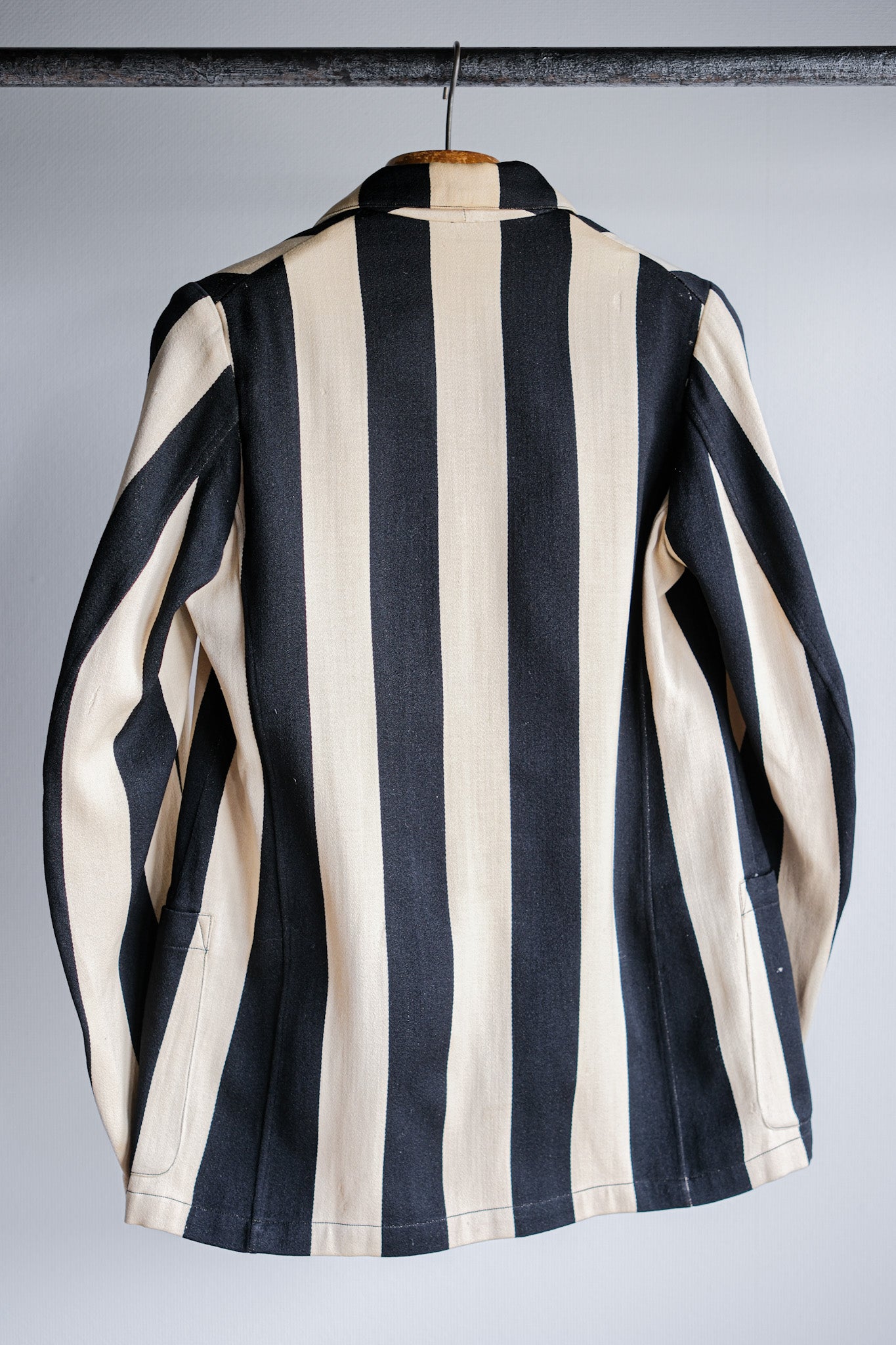 ［~20's］British Vintage 2 Tone Striped College Jacket