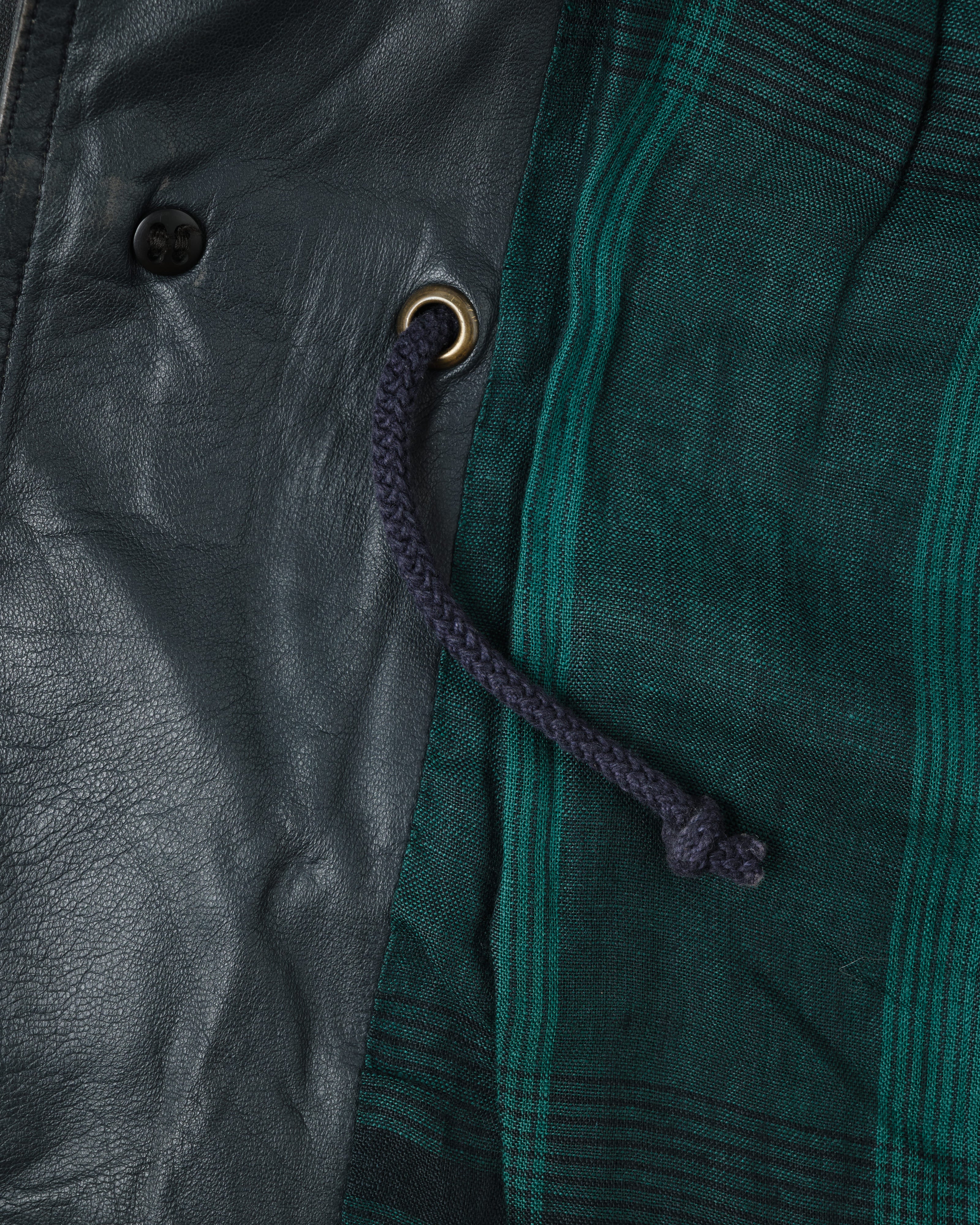 [~70's] Old GUCCI Military Style 4 Pockets Leather Jacket Size.50