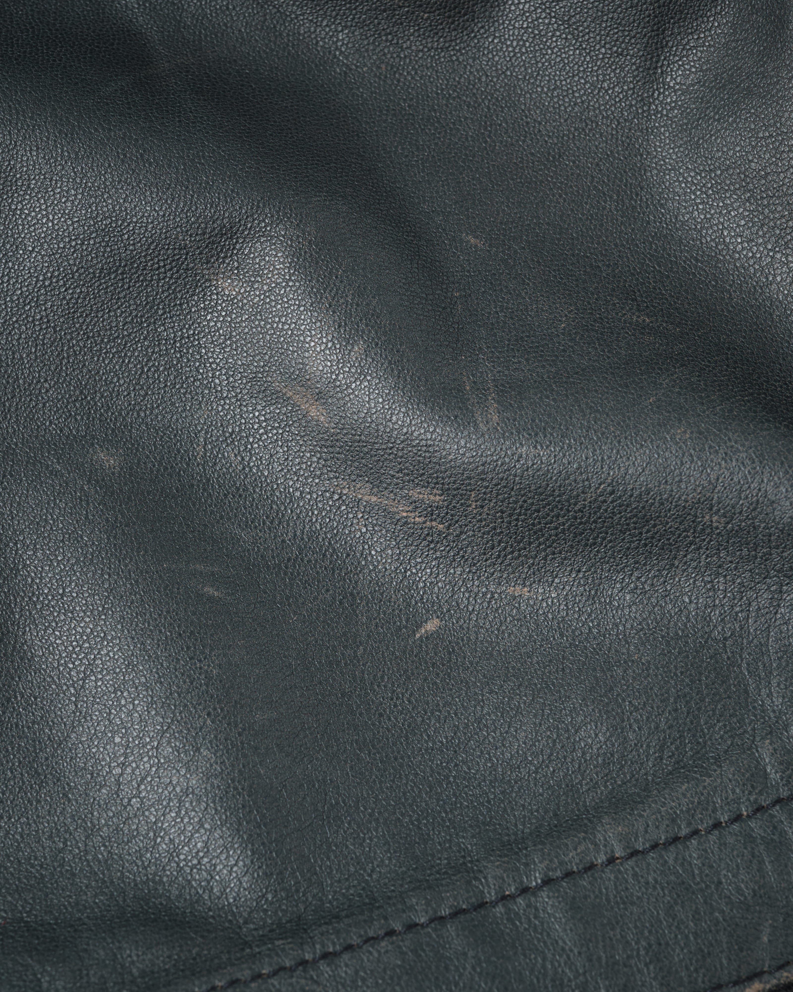 [~70's] Old GUCCI Military Style 4 Pockets Leather Jacket Size.50
