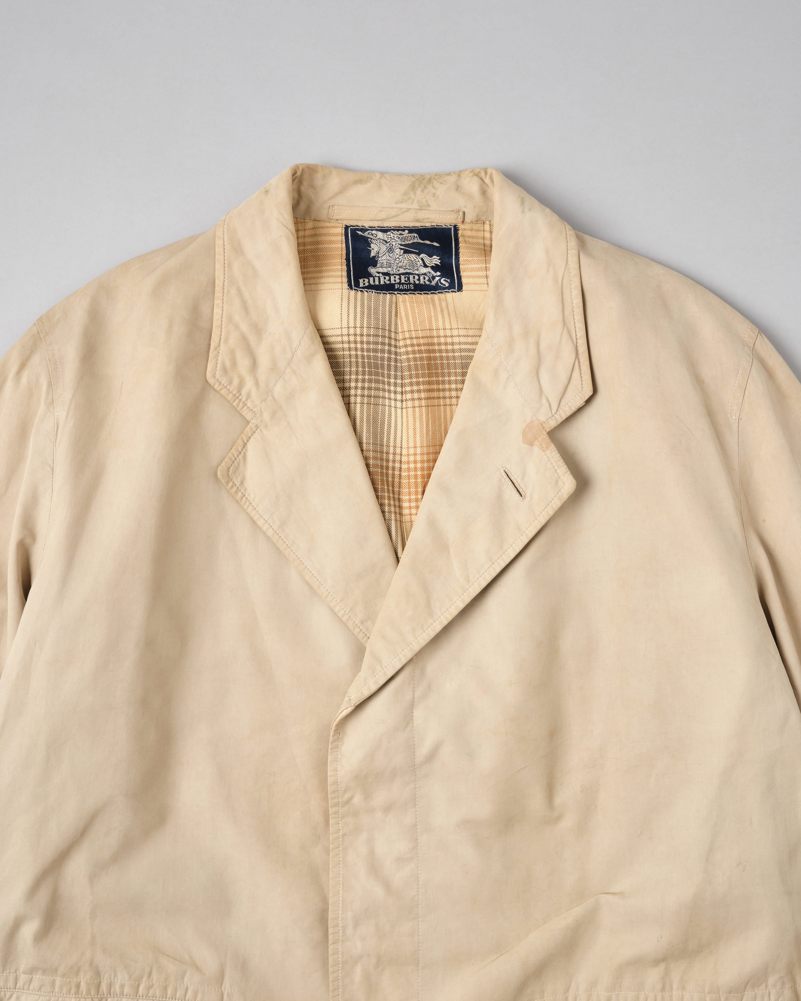 【~50's】Vintage Burberrys Paris Chesterfield Coat C100 Size.46 "Made in France"