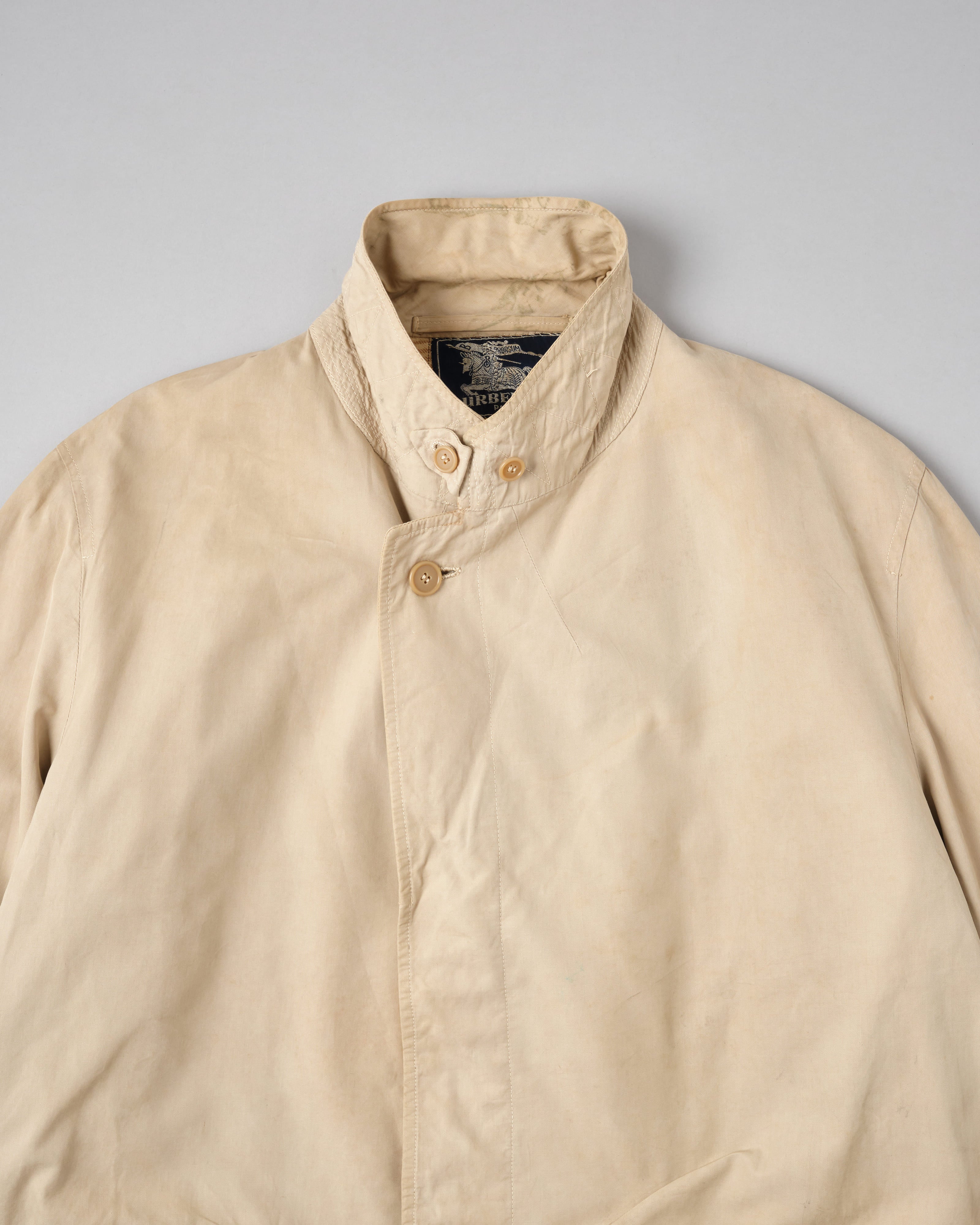 【~50's】Vintage Burberrys Paris Chesterfield Coat C100 Size.46 "Made in France"
