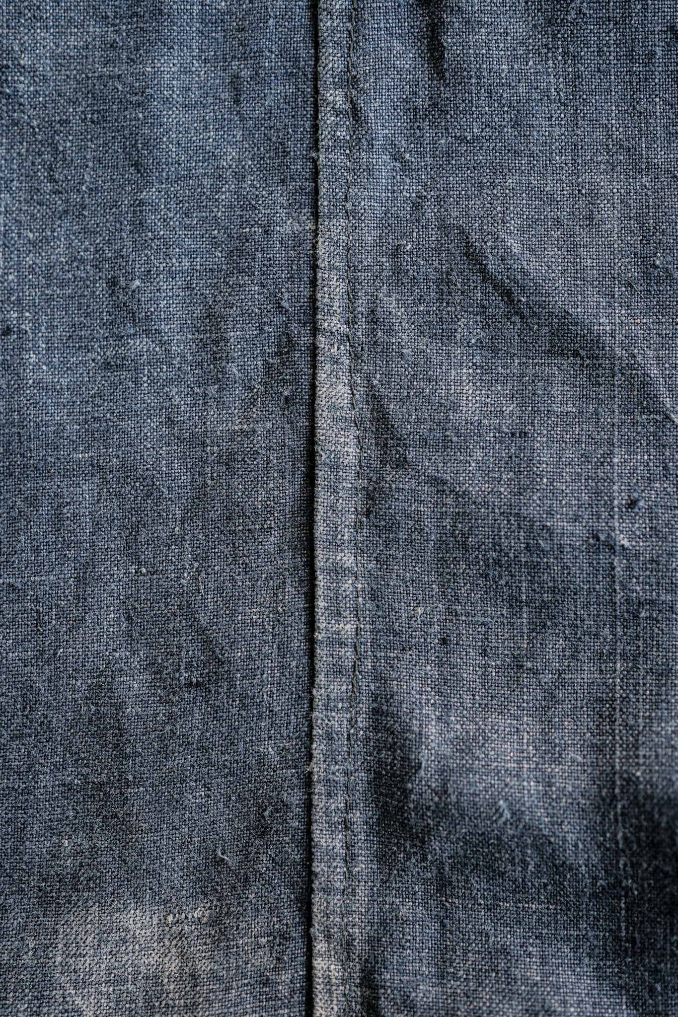 [~ 40's] French Vintage Indigo Linen Work Work Veste.44