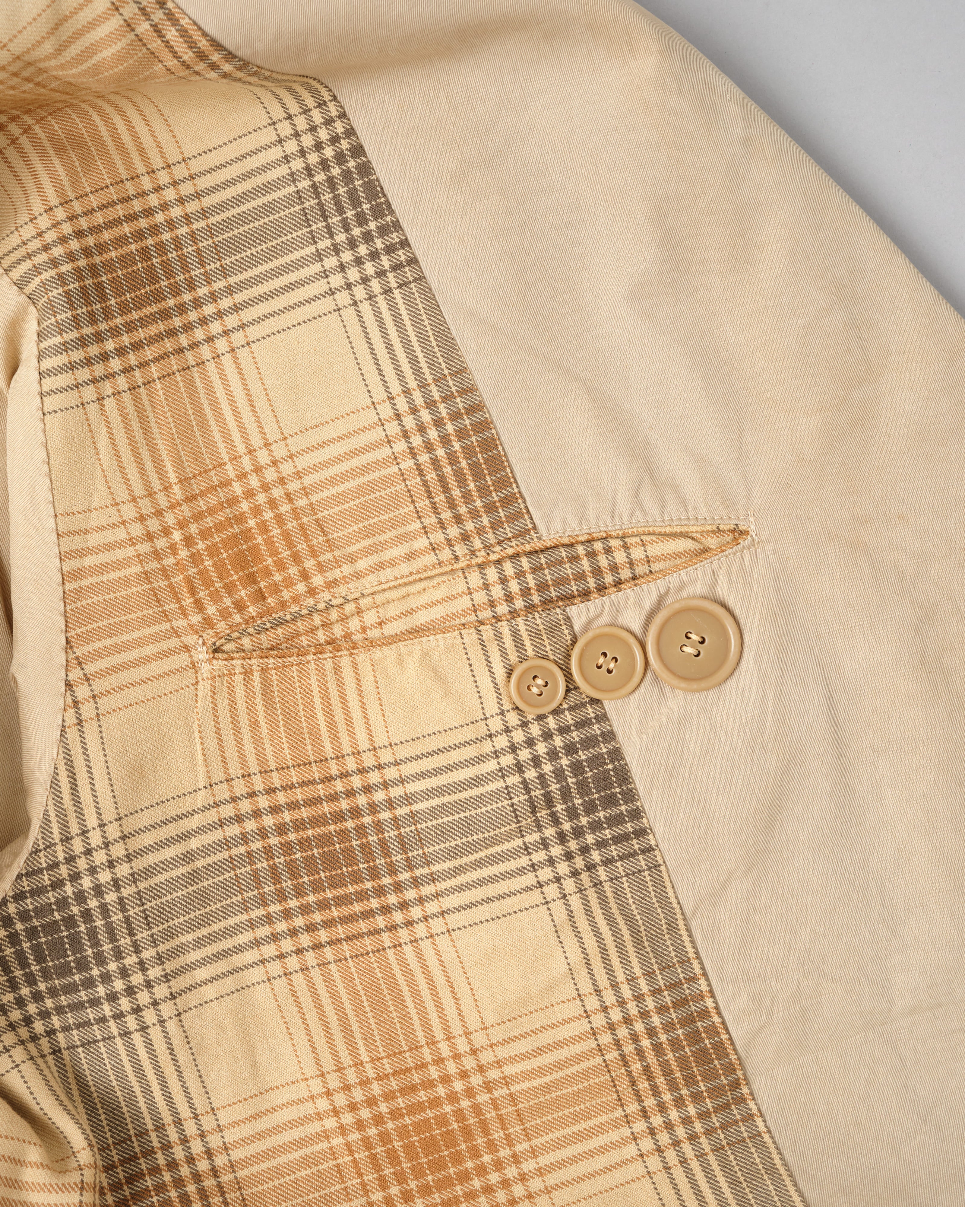 【~50's】Vintage Burberrys Paris Chesterfield Coat C100 Size.46 "Made in France"