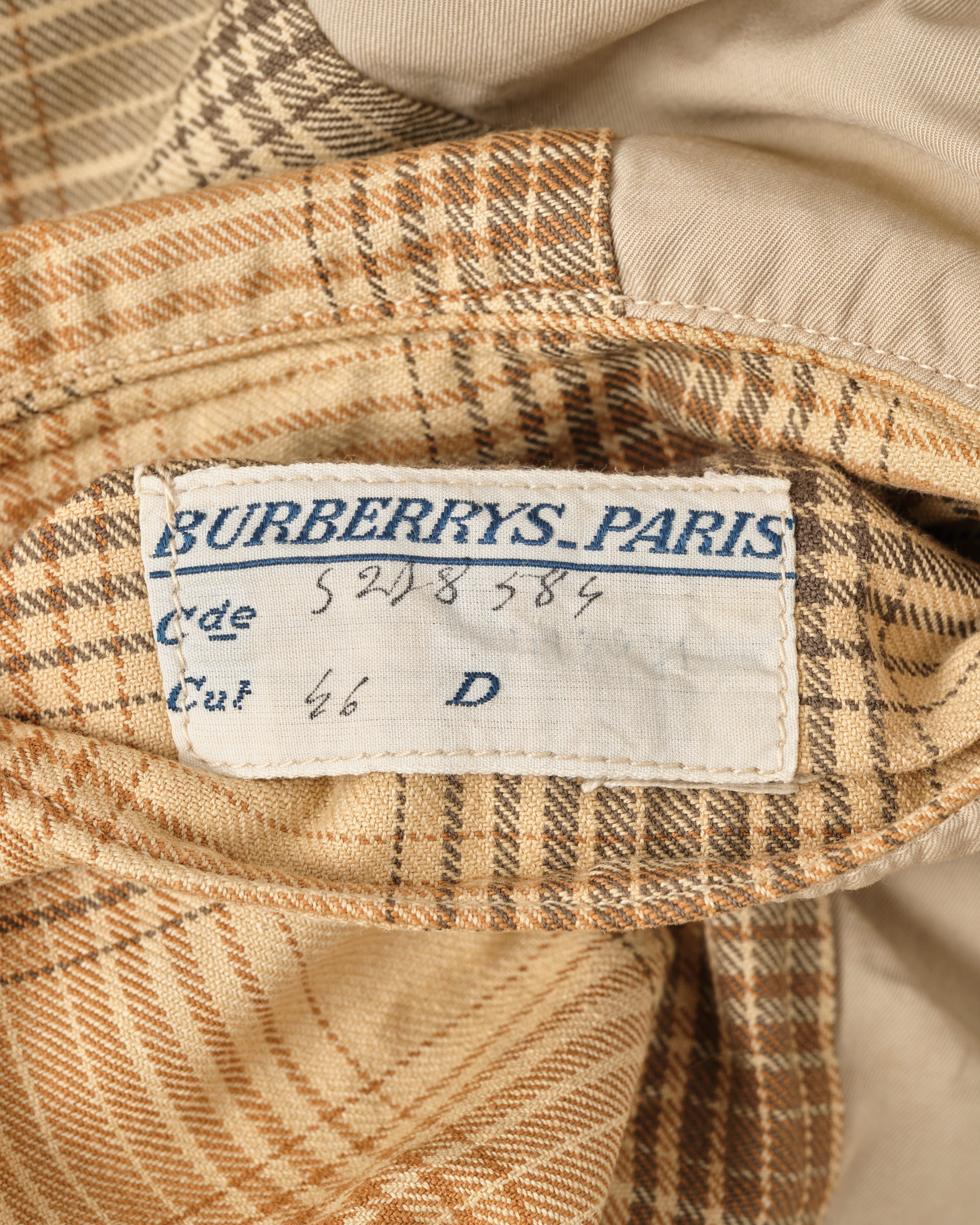 【~50's】Vintage Burberrys Paris Chesterfield Coat C100 Size.46 "Made in France"