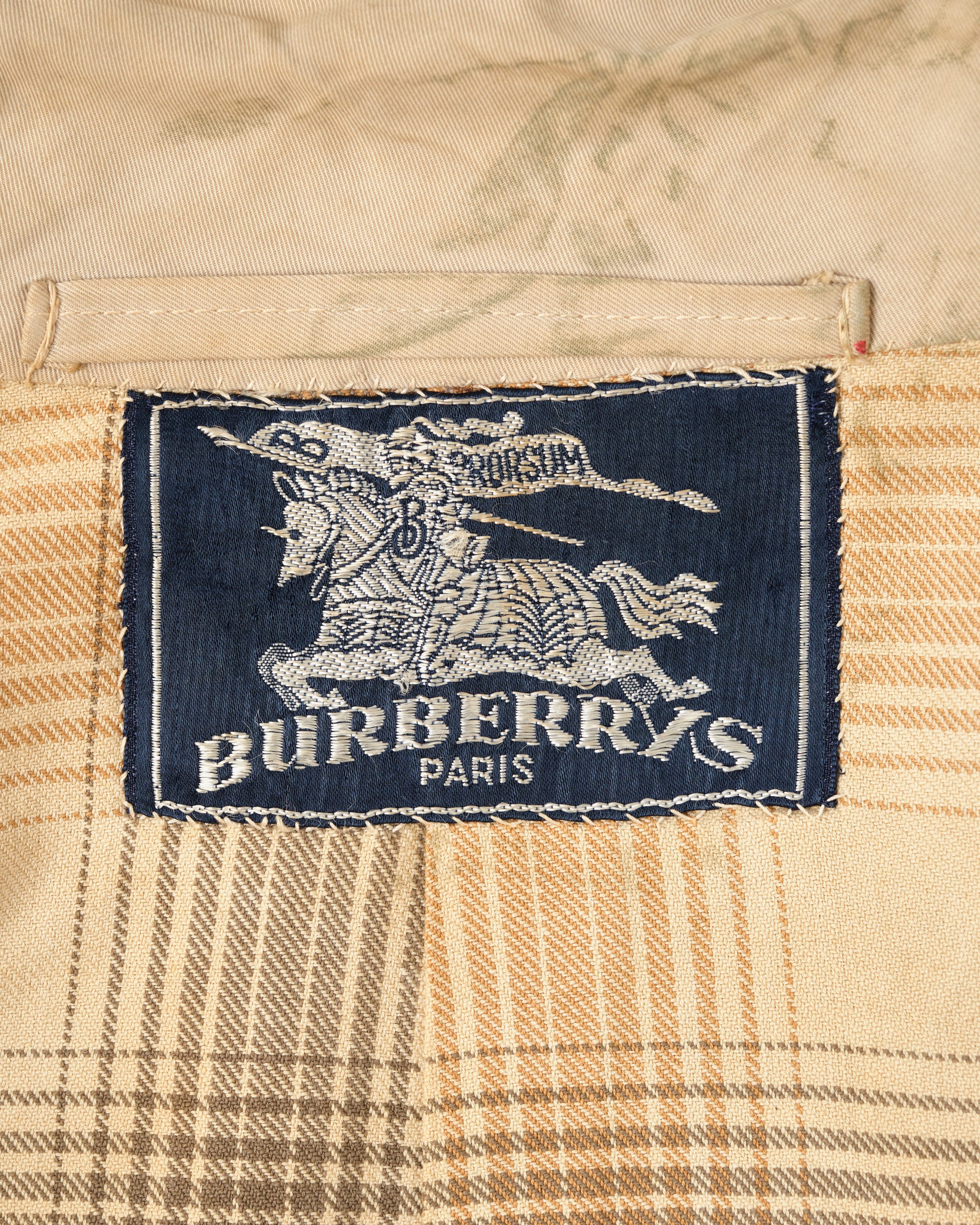 【~50's】Vintage Burberrys Paris Chesterfield Coat C100 Size.46 "Made in France"