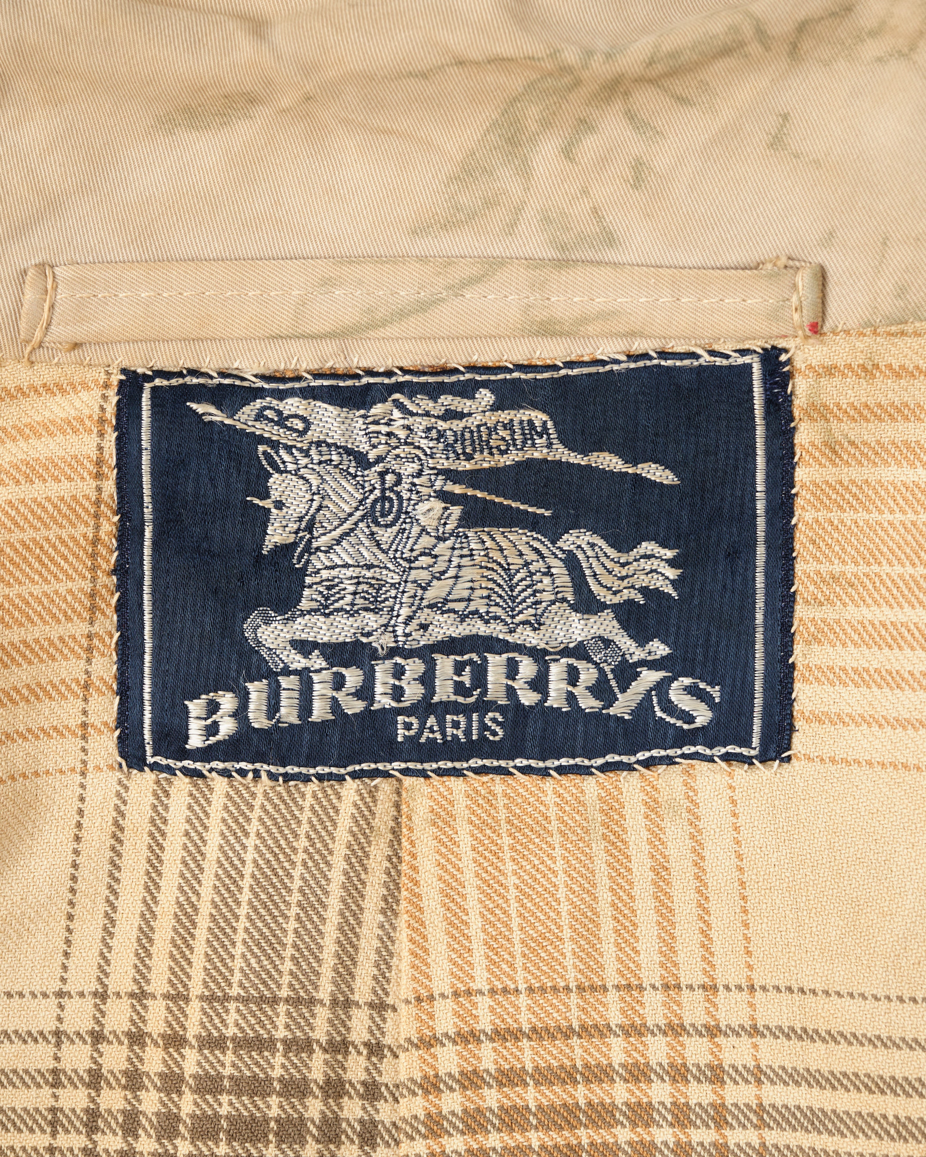 【~50's】Vintage Burberrys Paris Chesterfield Coat C100 Size.46 "Made in France"