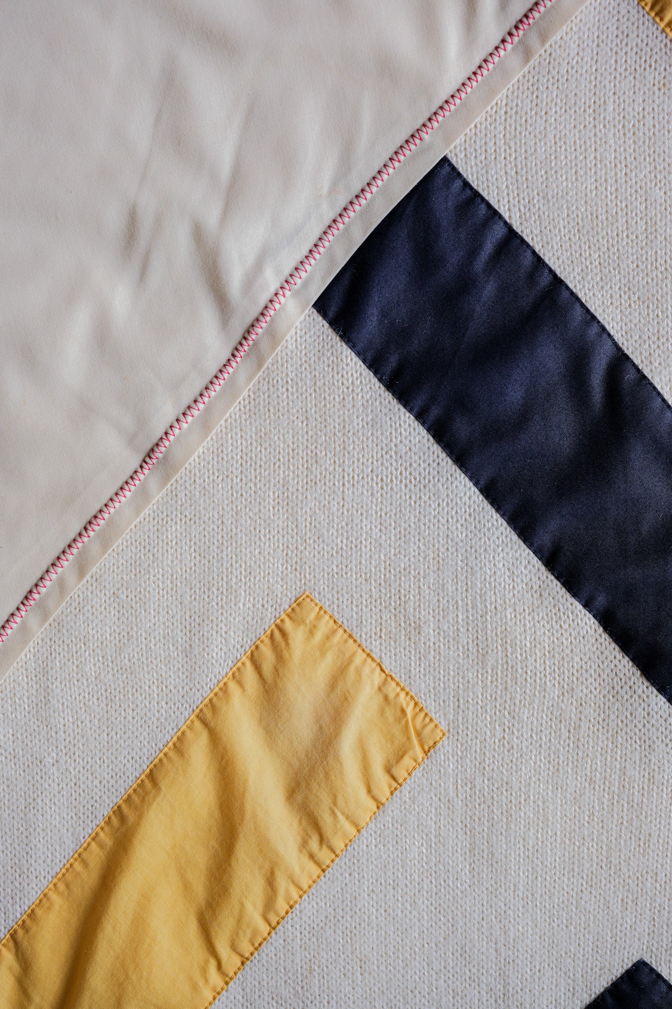 【~80's】Italian Vintage Colour Block Wool Acrylic Sweater Size.50