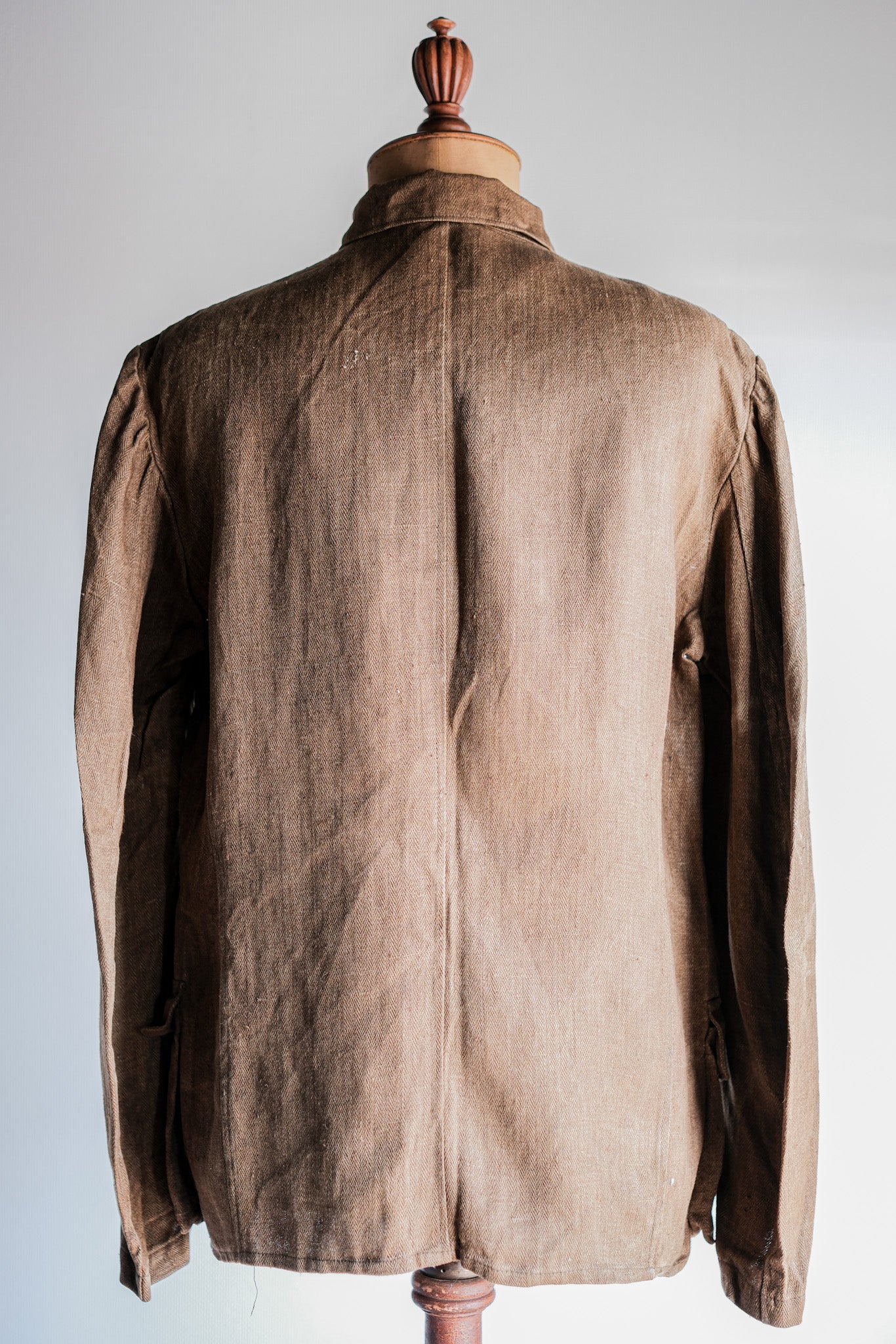 ［~40's］WWⅡ German Army Drillich HBT Linen Jacket "Unusual Color" "Wehrmacht"