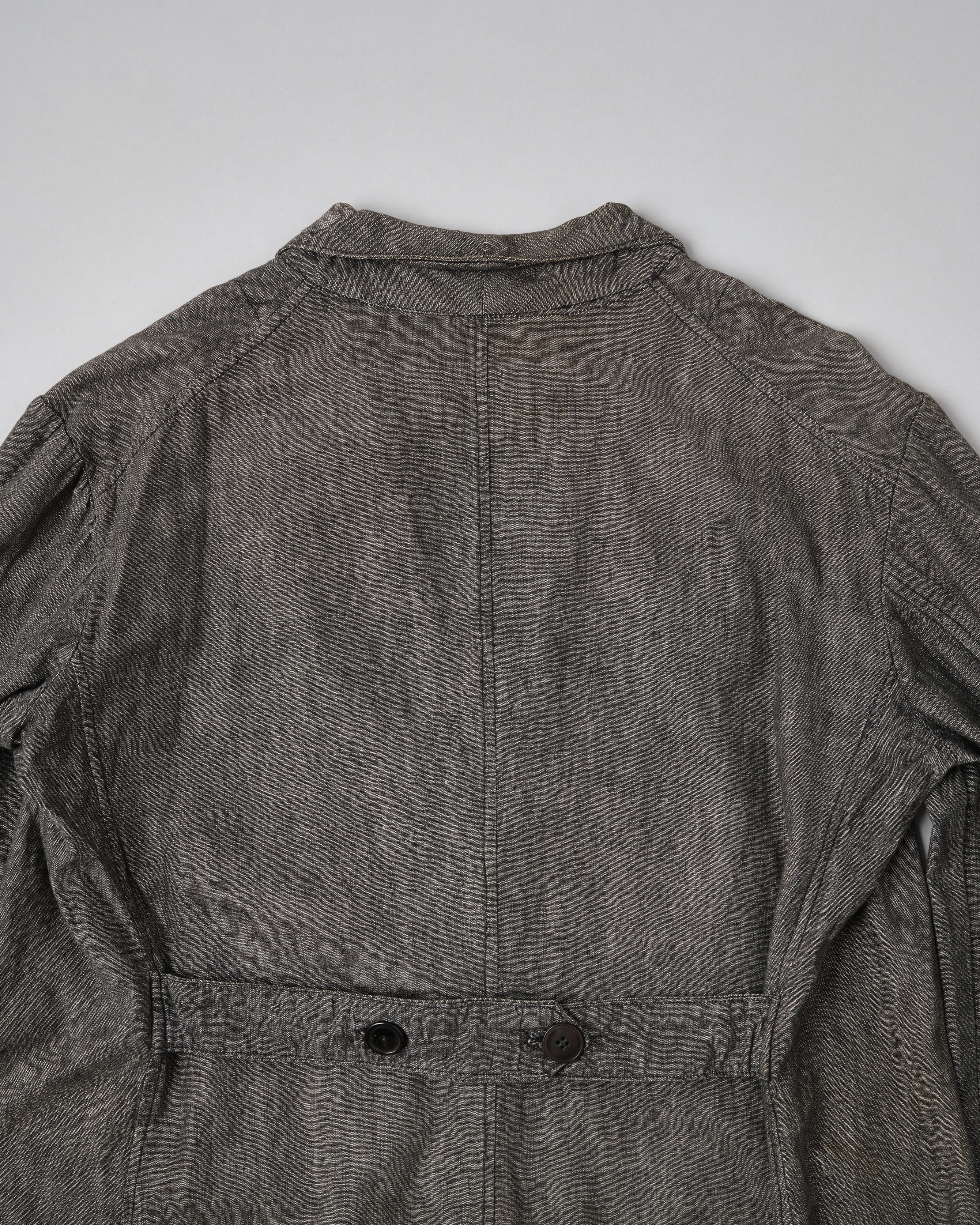 [~50's] French Vintage Metis Black Chambray Atelier Coat