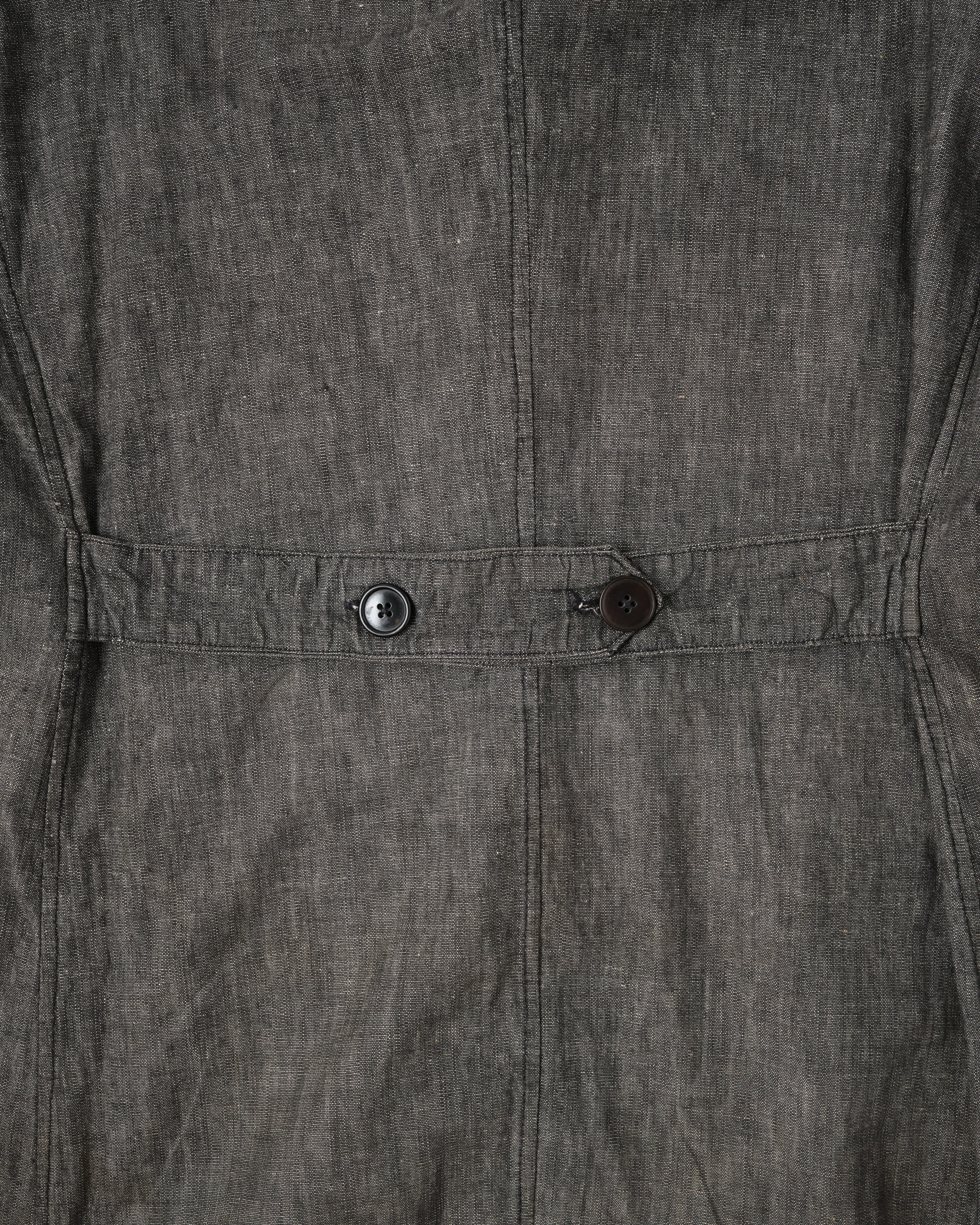 [~50's] French Vintage Metis Black Chambray Atelier Coat