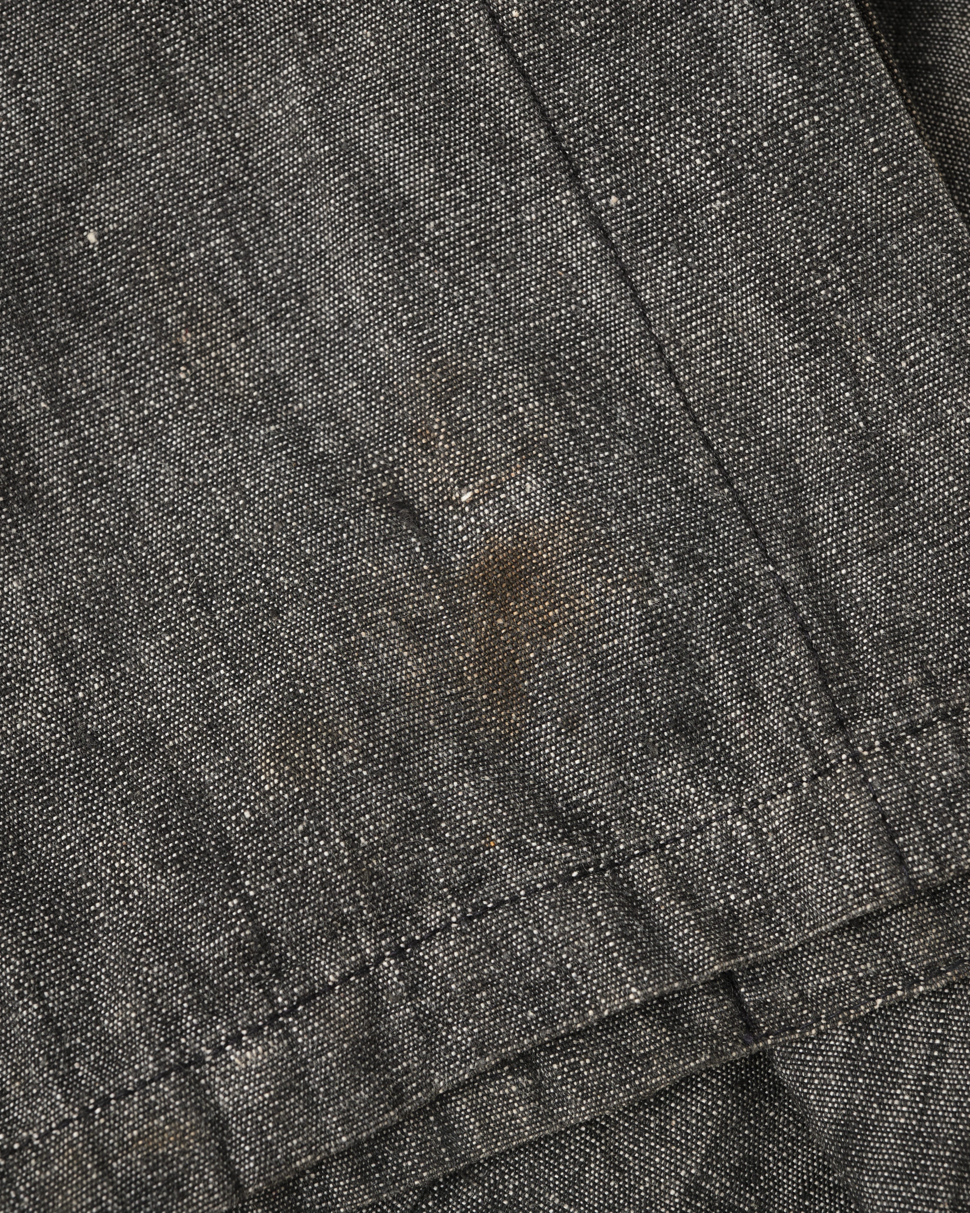 [~50's] French Vintage Metis Black Chambray Atelier Coat
