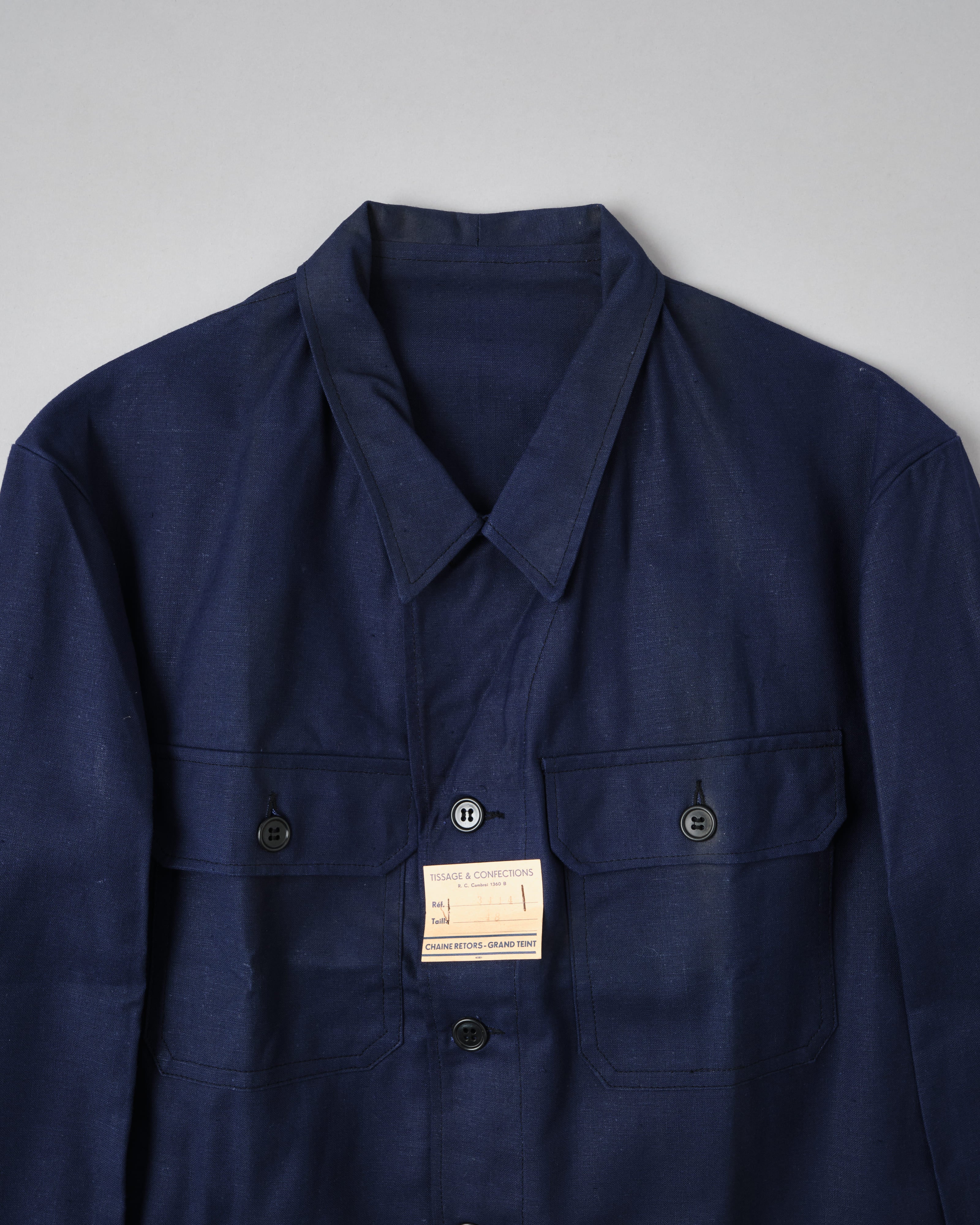 40's】French Vintage Deep Blue Metis Cyclist Jacket Size.48 