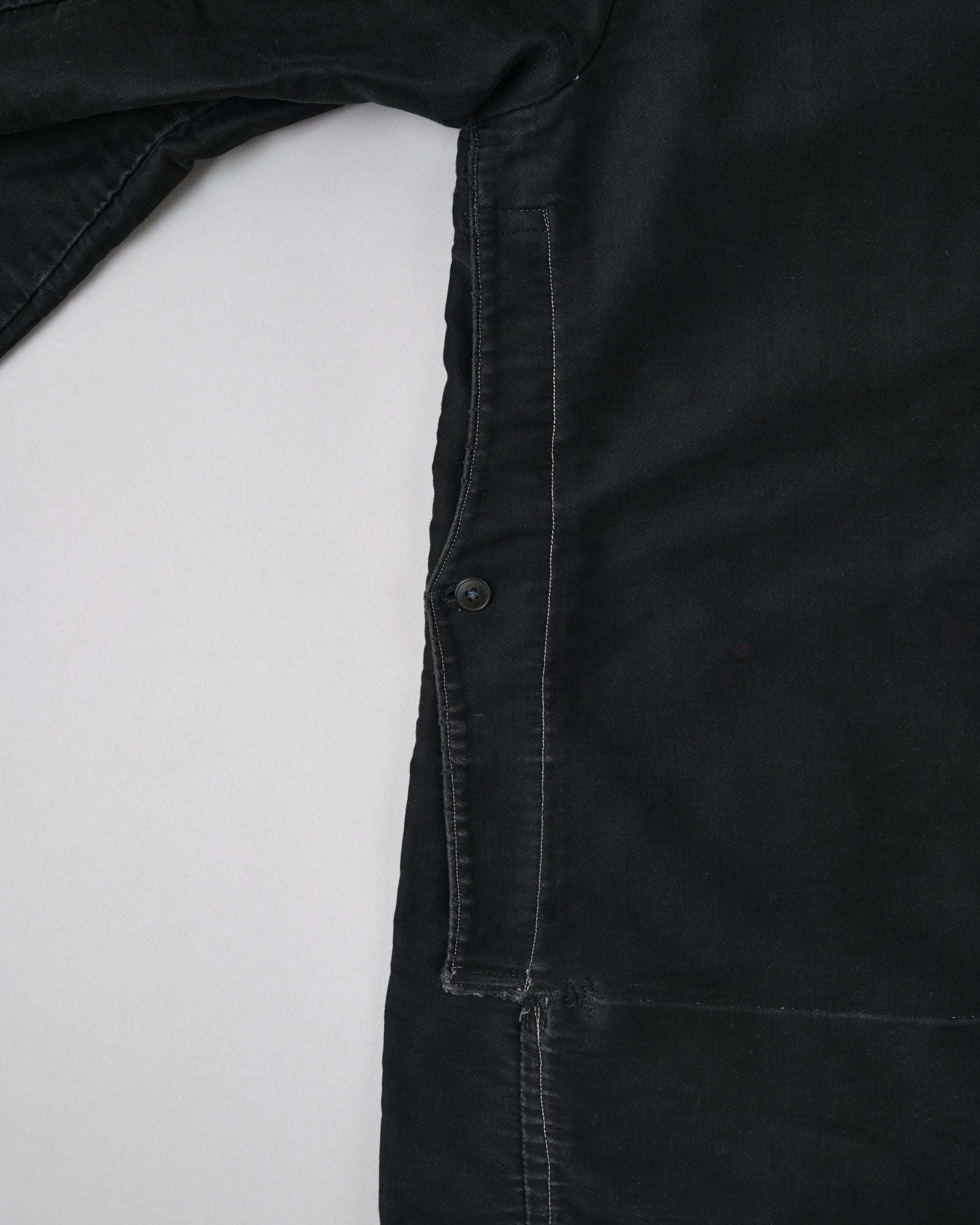 ［~30’s］French Vintage Black Moleskin Hunting Jacket "Homemade"