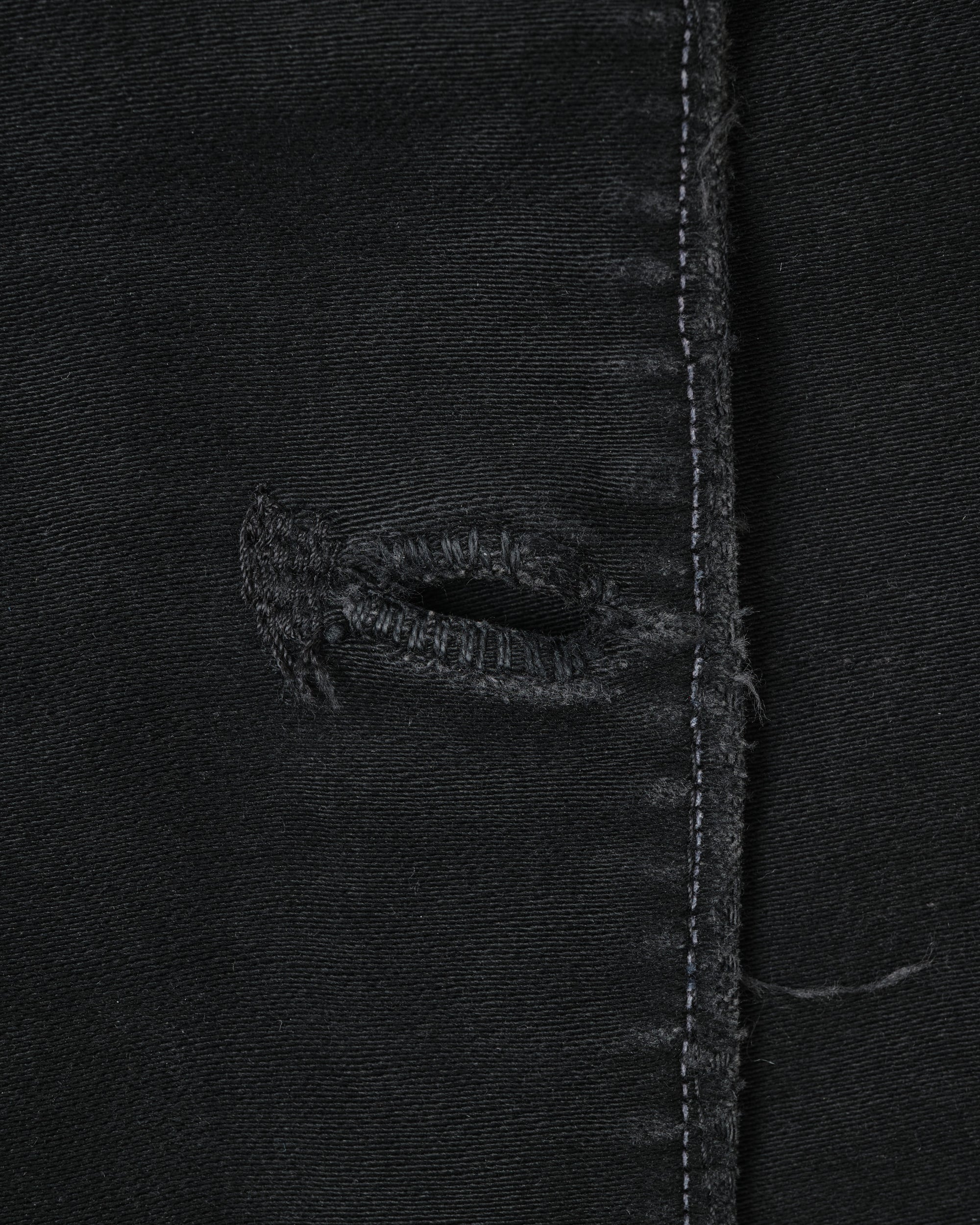 ［~30’s］French Vintage Black Moleskin Hunting Jacket "Homemade"