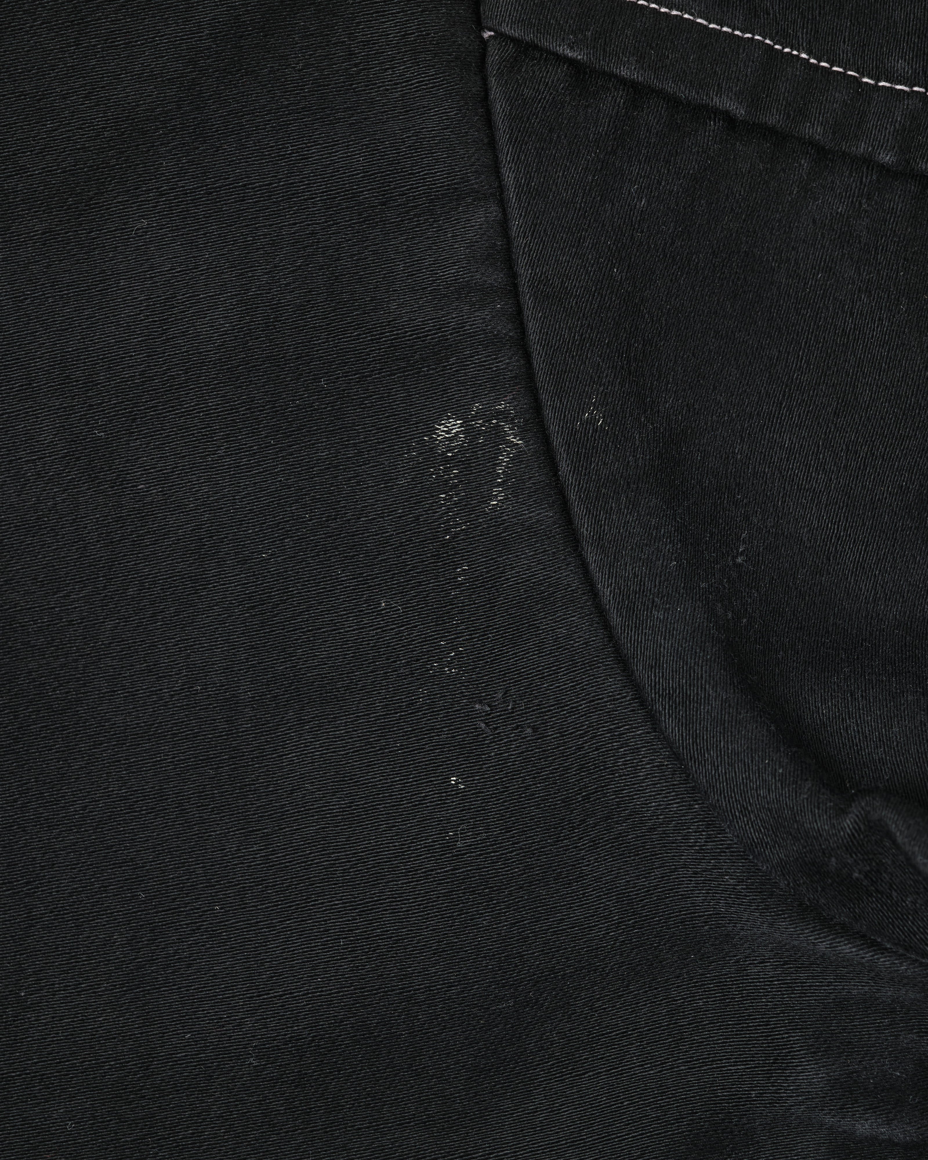 [~30's] French Vintage Black Moleskin Hunting Jacket "Homemade"