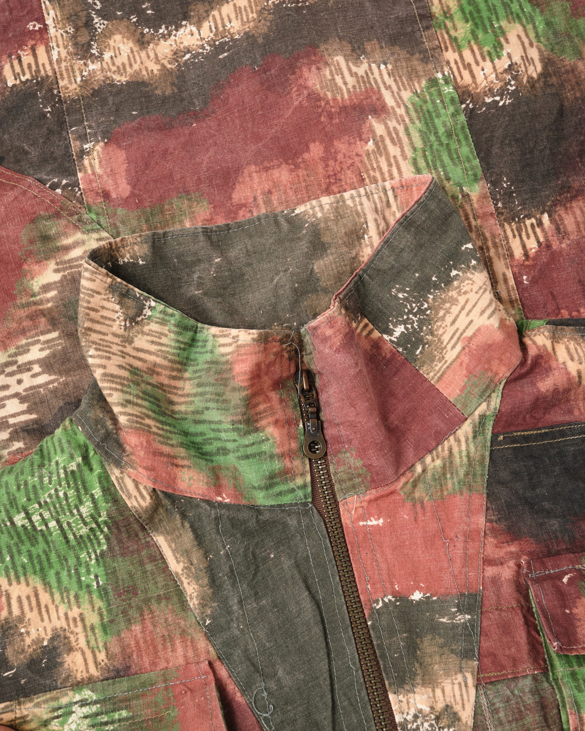 ［~60’s］Czechoslovakian Army Sumpfmuster Pattern Camouflage Zip Up Shooting Vest "Localmade"
