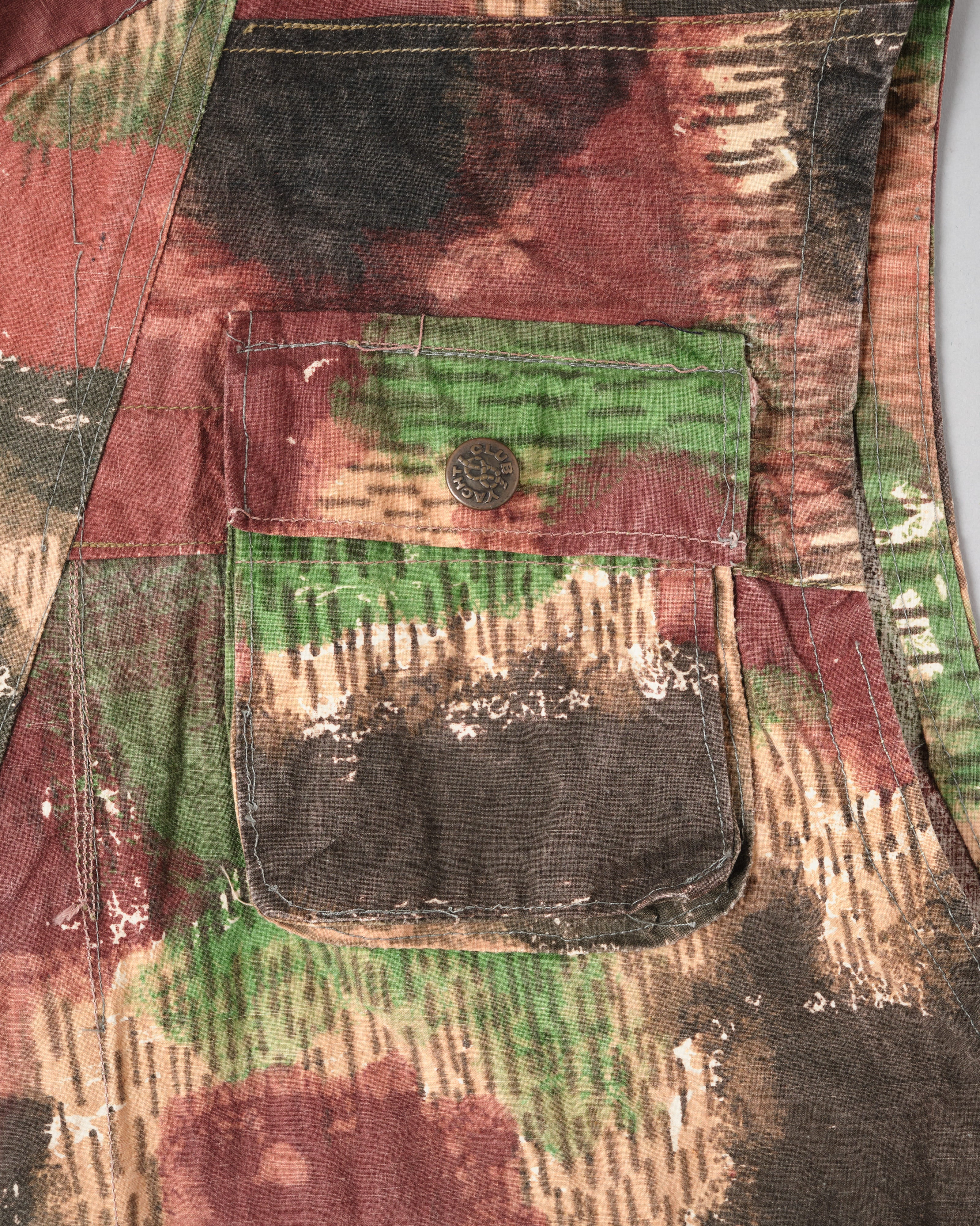 【~60’s】Czechoslovakian Army Sumpfmuster Pattern Camouflage Zip Up Shooting Vest "Localmade"