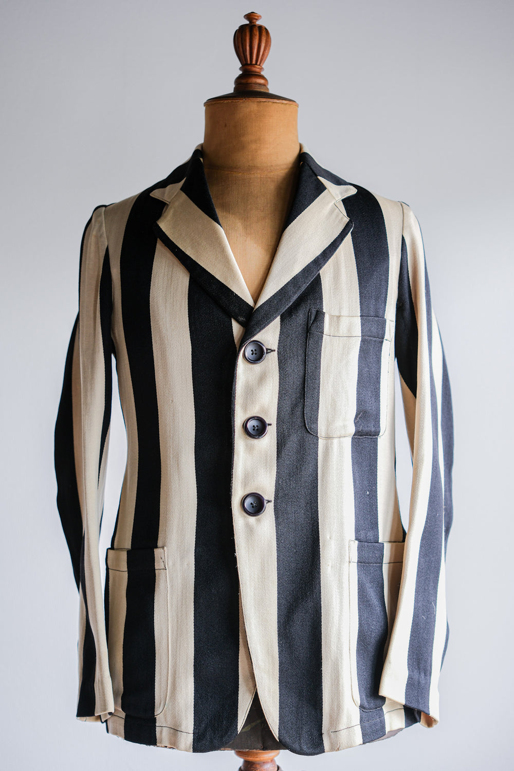 ［~20's］British Vintage 2 Tone Striped College Jacket