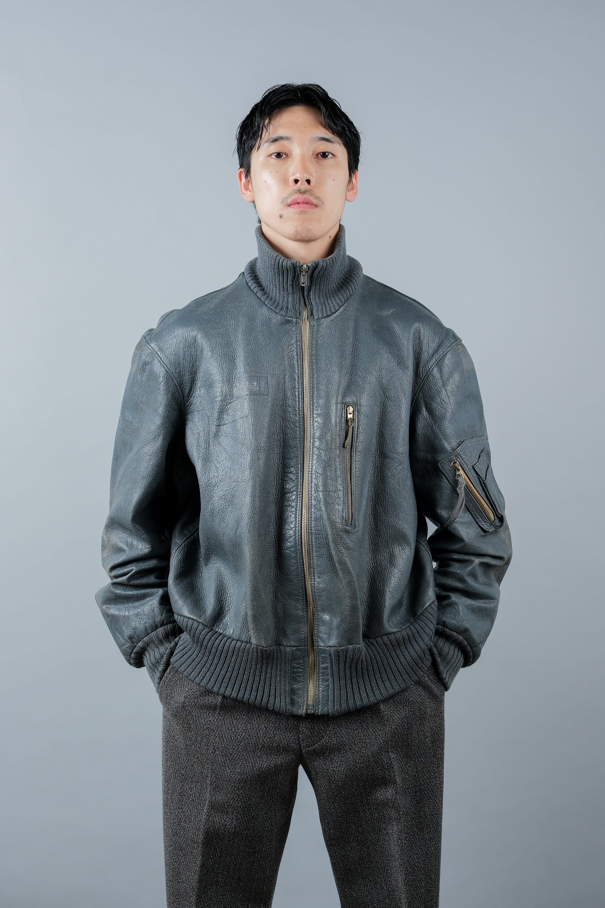 【~70’s】West German Air Force Pilot Leather Jacket