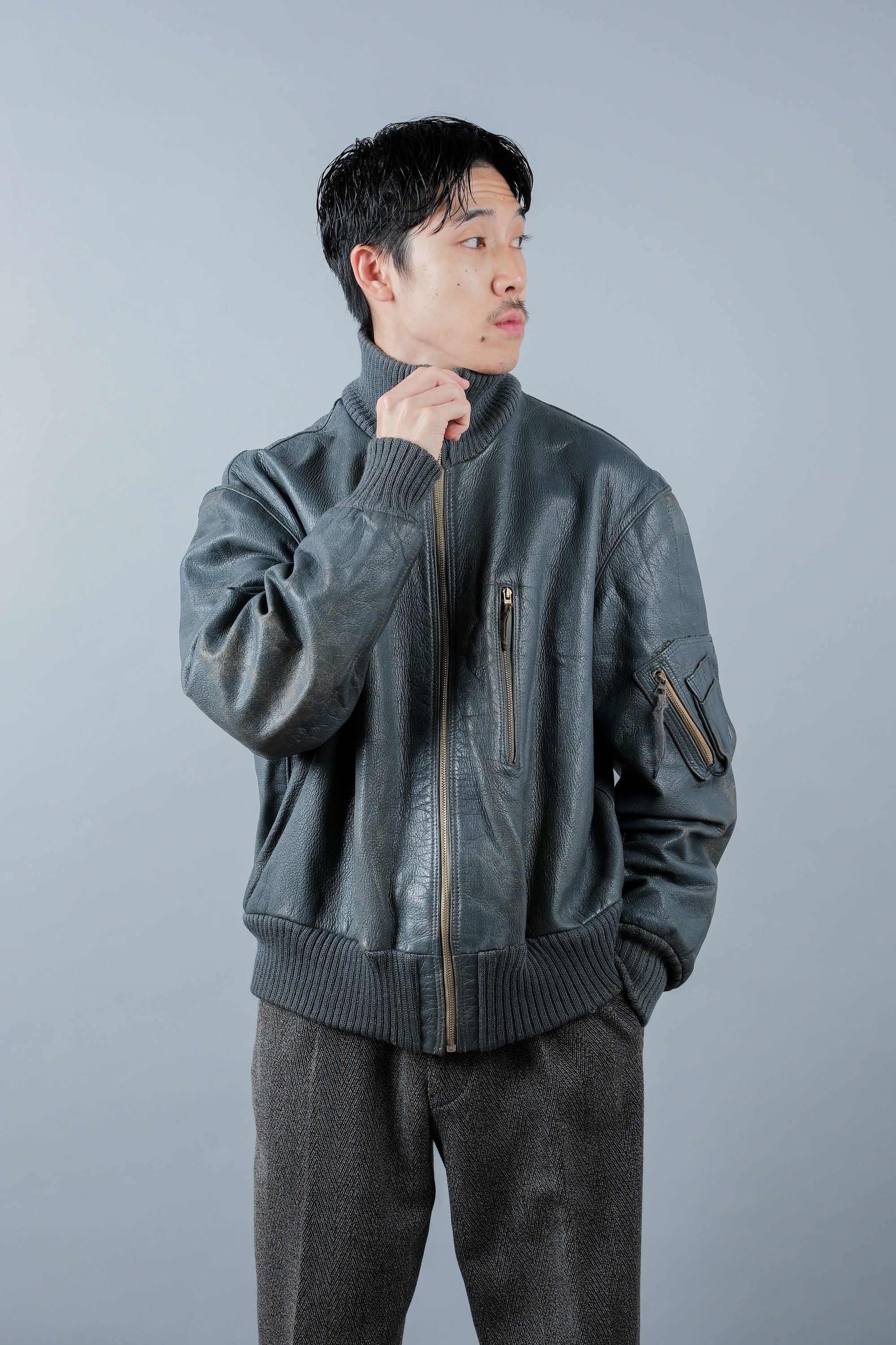 【~70’s】West German Air Force Pilot Leather Jacket
