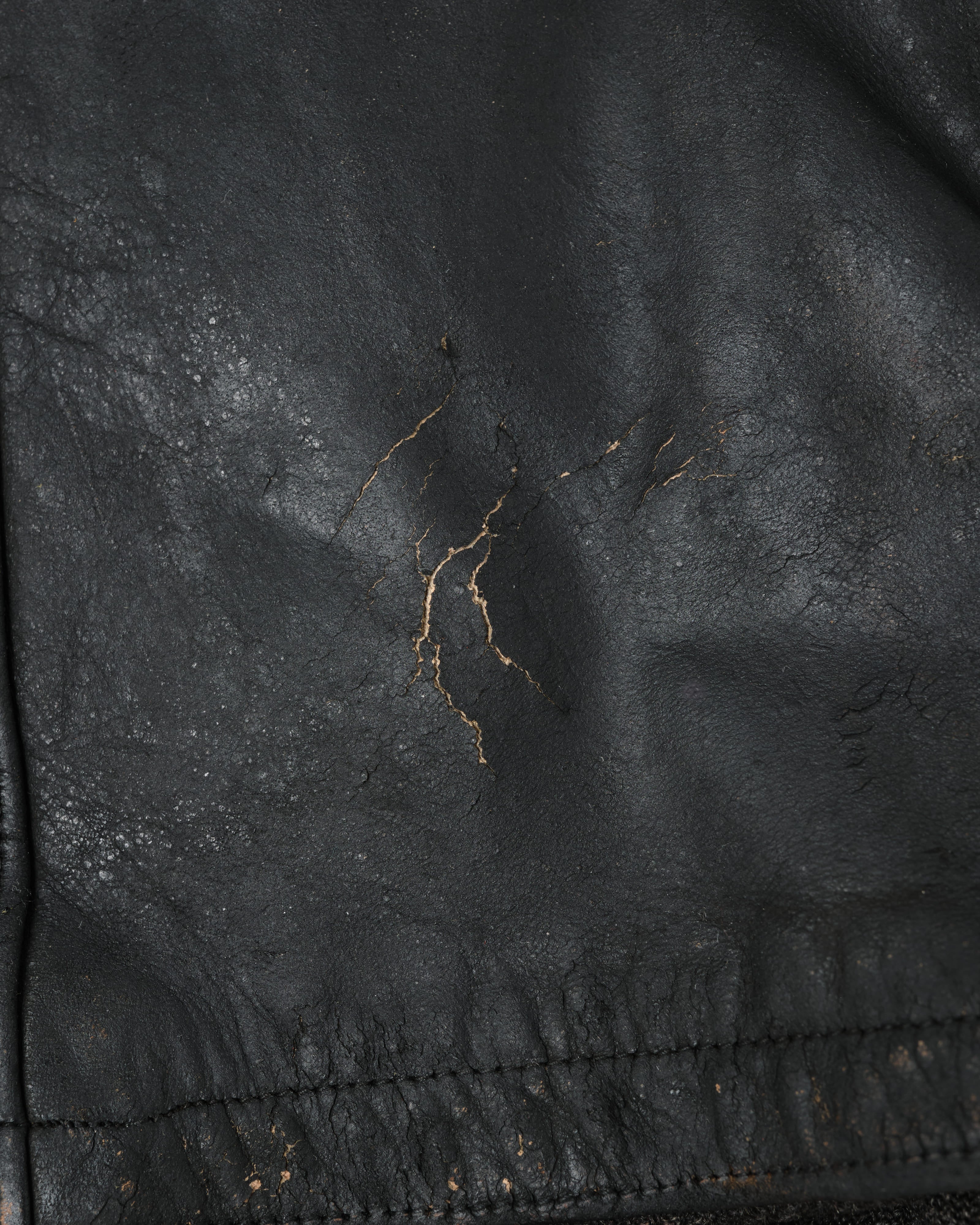 [~40's] WWII German Navy U-Boat Crew Black Leather Jacket "Kriegsmarine"