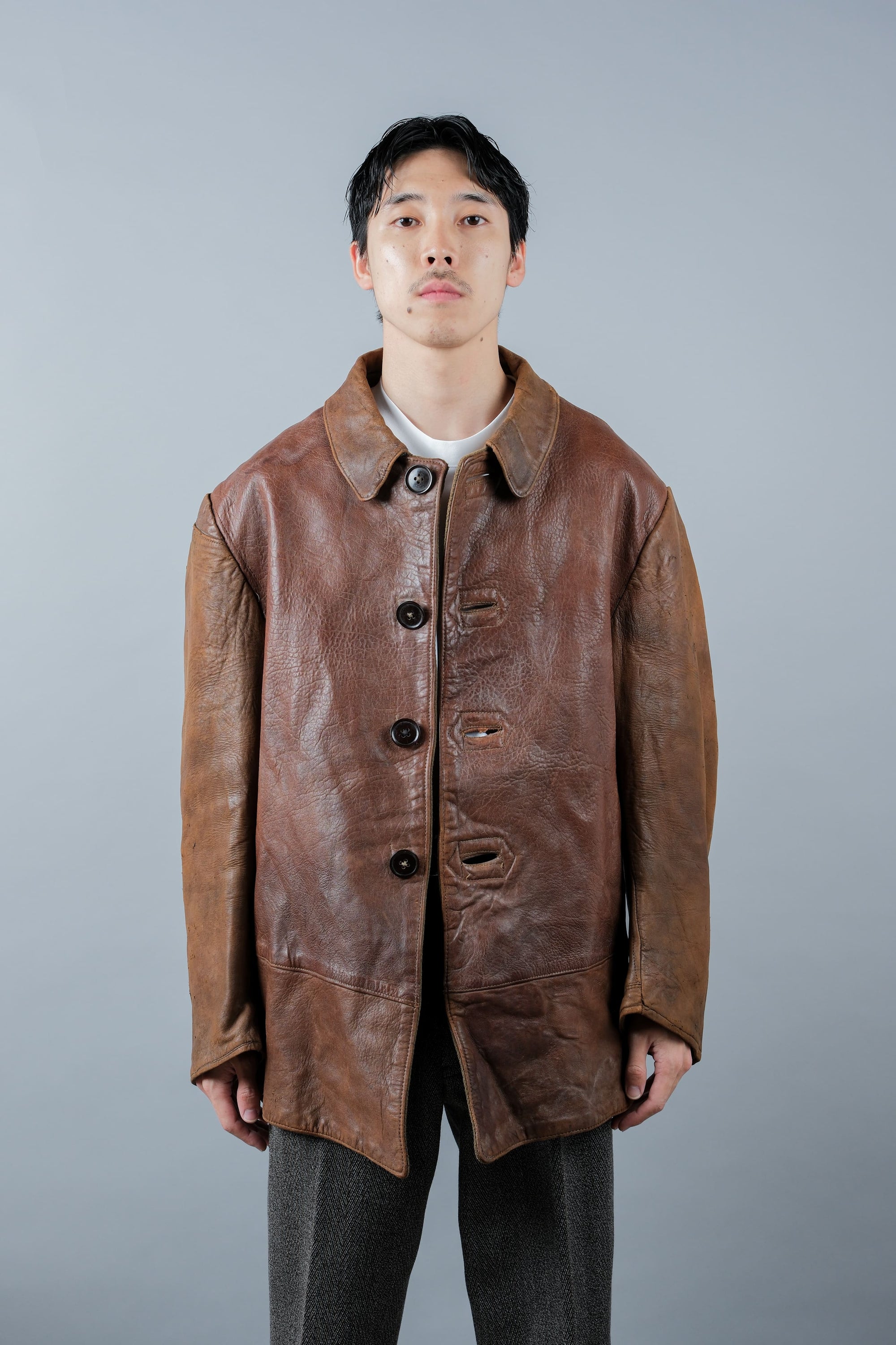 ［~40's］British Army Jerkin Leather Jacket "Modified"