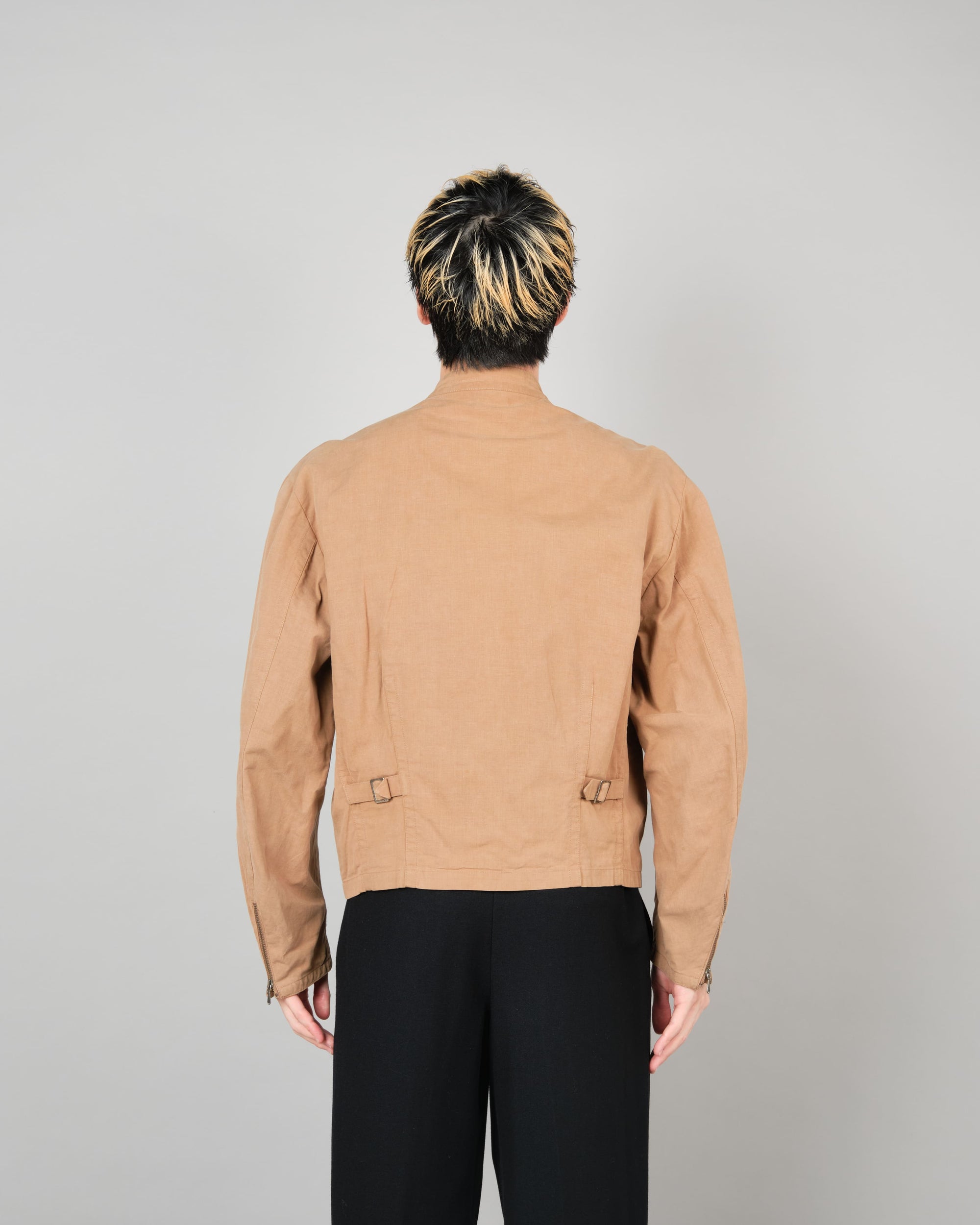 ［~80's］Old Marithé François Girbaud Moment Due German Motorcycle Type Double Breasted Jacket