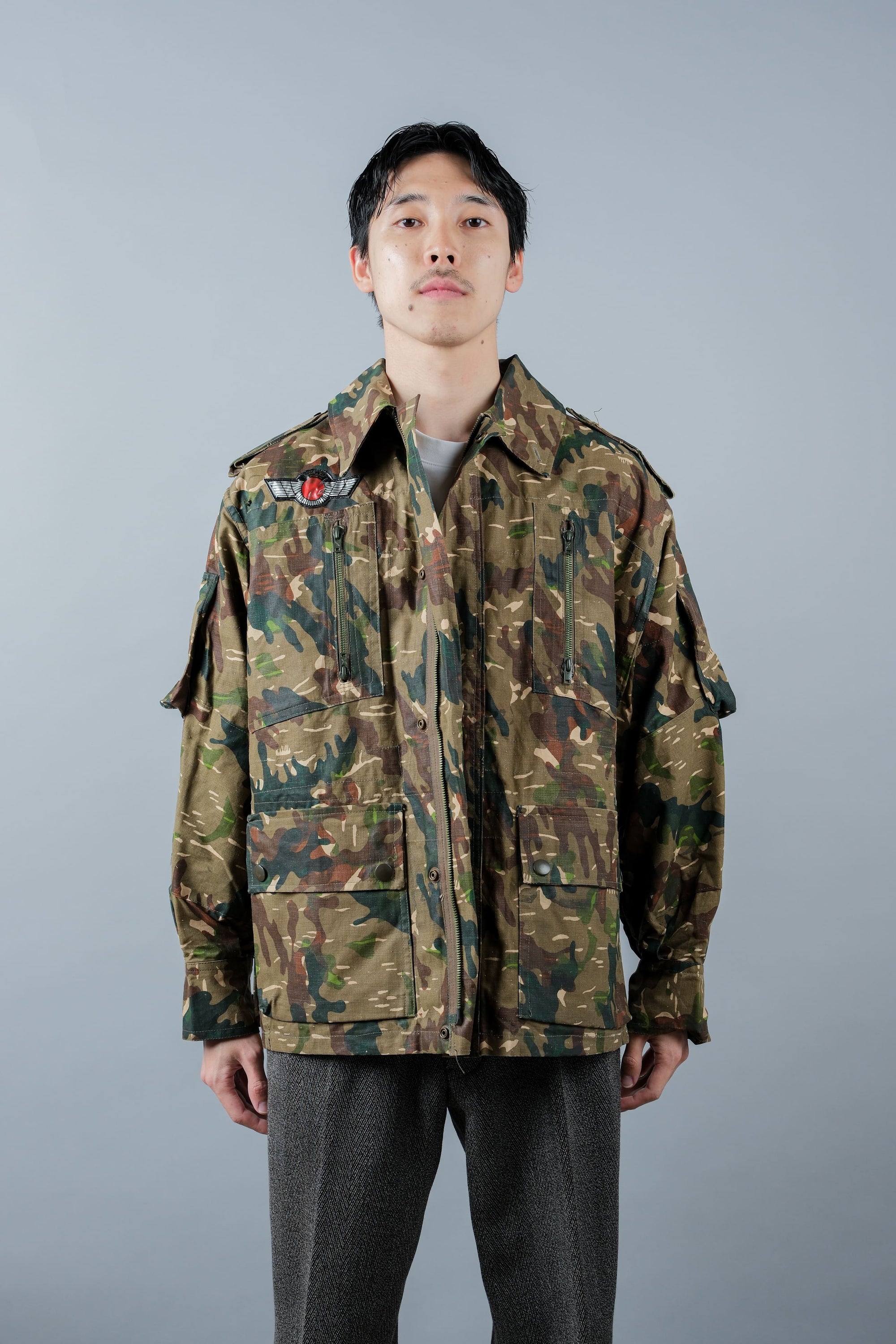 ［~60's］Spanish Army Brown Amoeba Camouflage Paratrooper Jacket Size.2