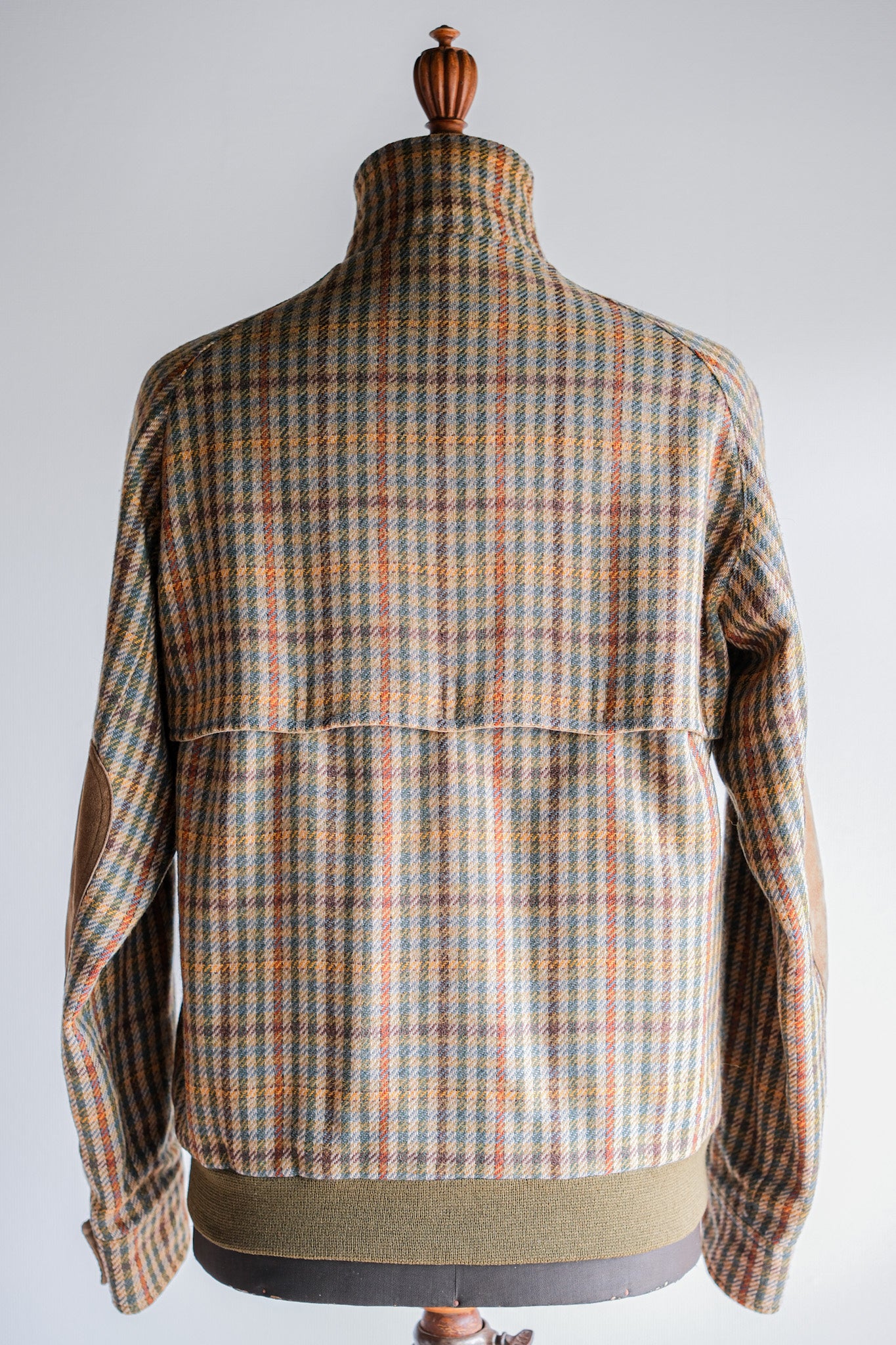 ［~60's］British Vintage Raglan Sleeve Wool Plaid Blouson