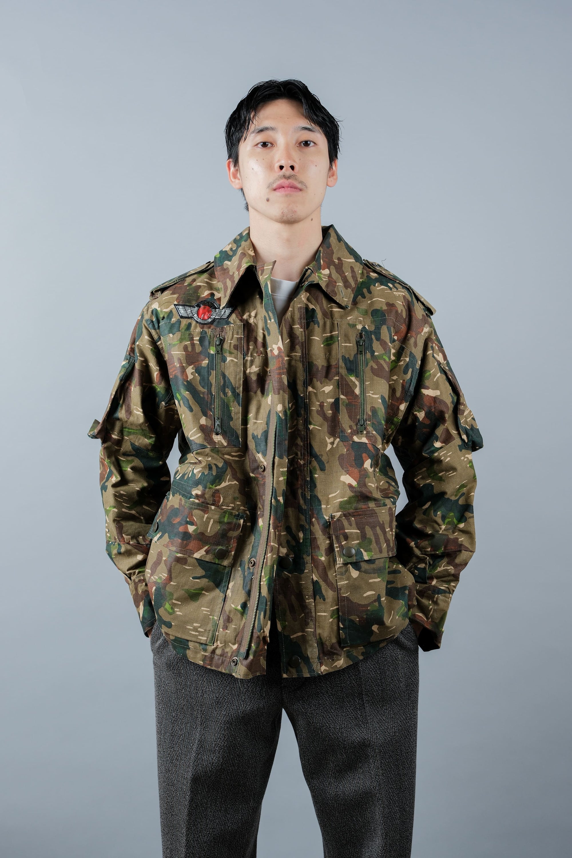 ［~60's］Spanish Army Brown Amoeba Camouflage Paratrooper Jacket Size.2