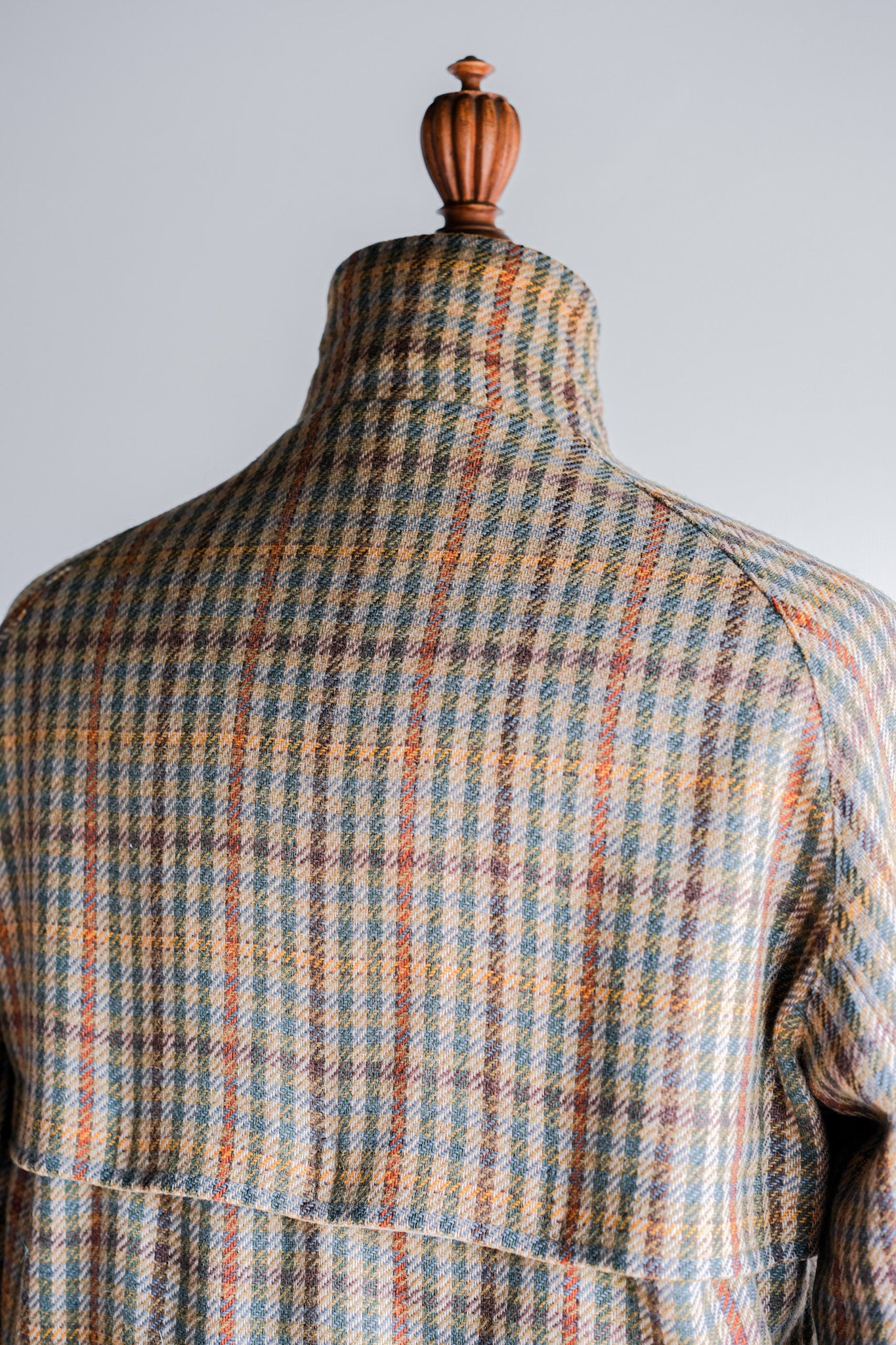 ［~60's］British Vintage Raglan Sleeve Wool Plaid Blouson