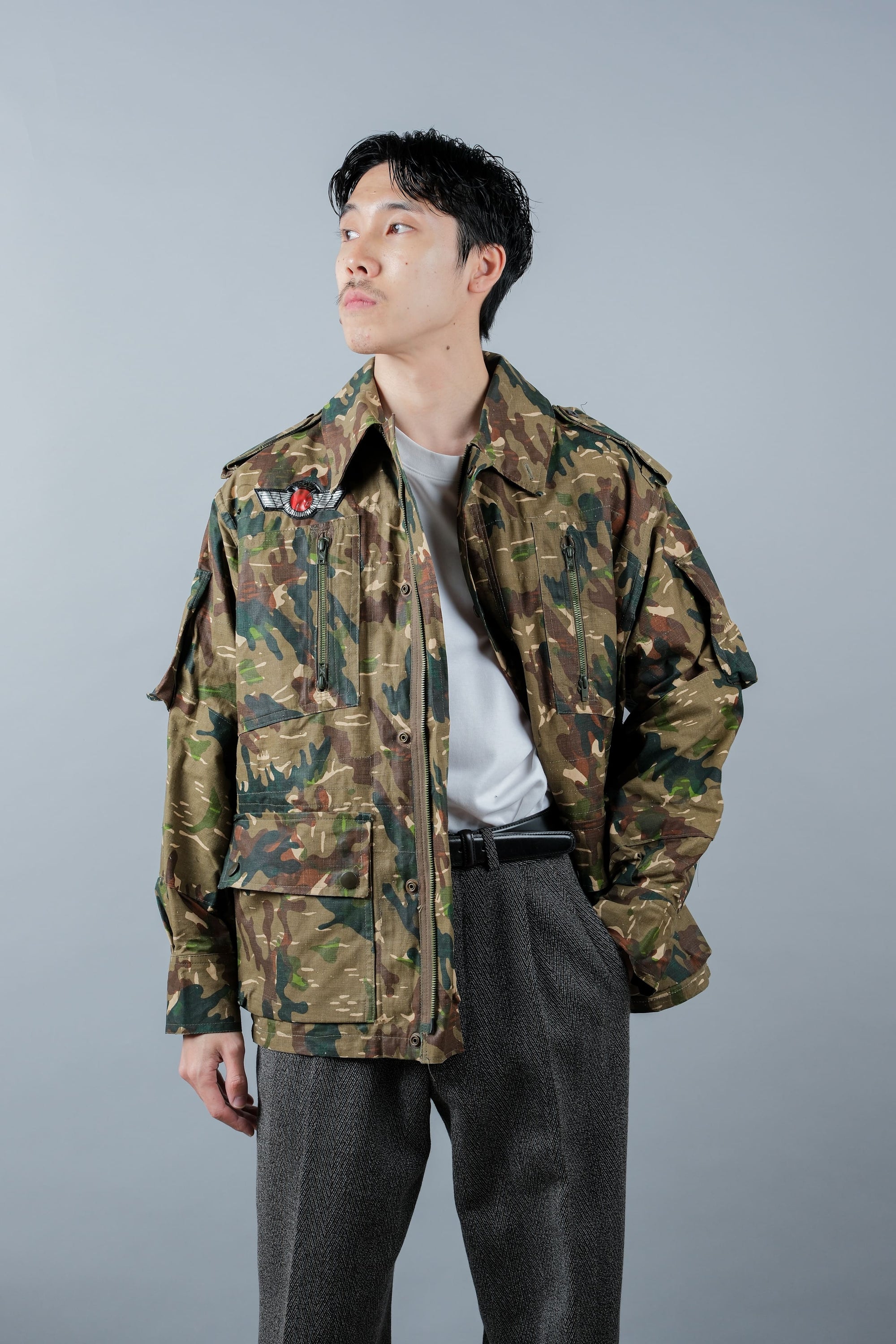 ［~60's］Spanish Army Brown Amoeba Camouflage Paratrooper Jacket Size.2