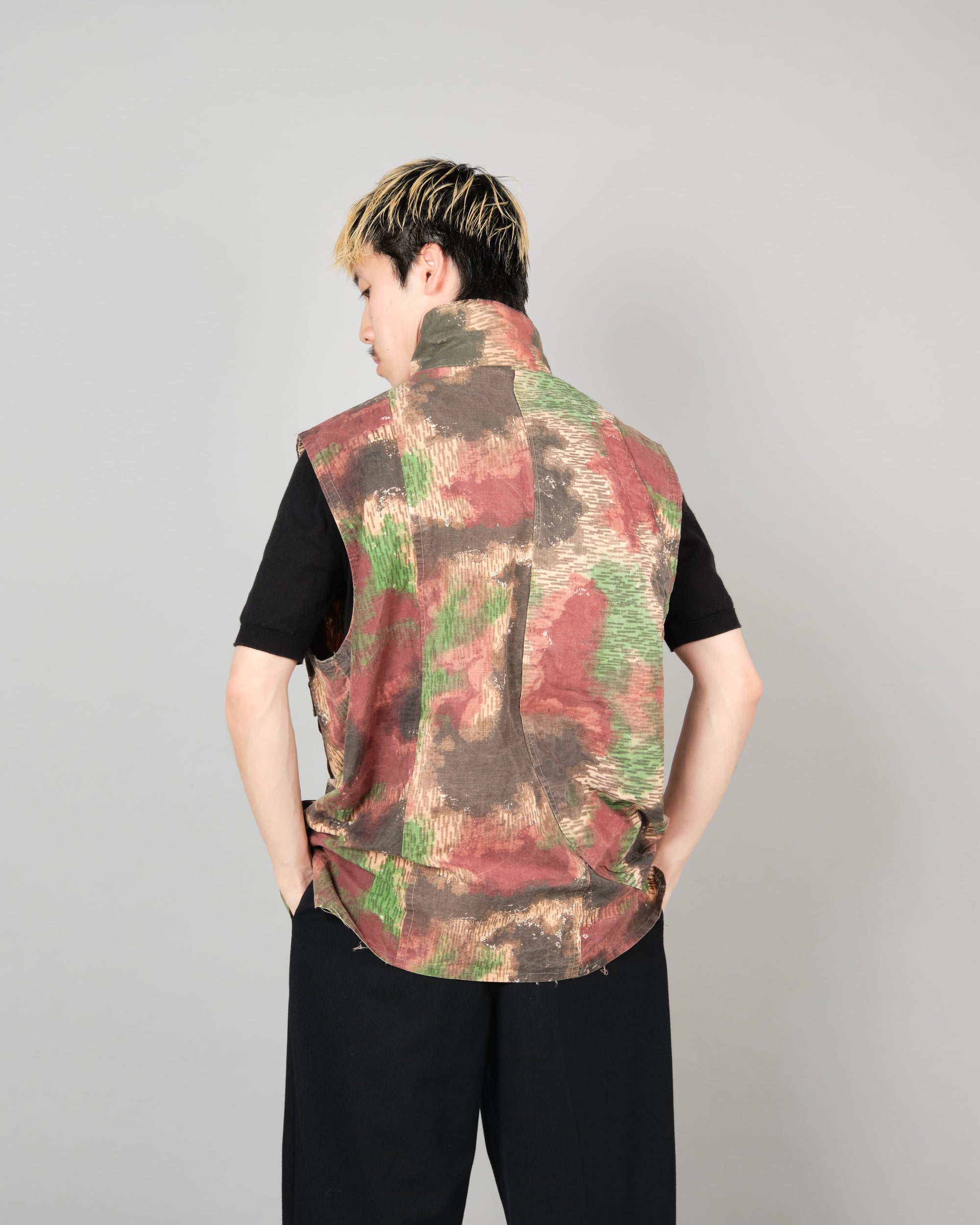 ［~60’s］Czechoslovakian Army Sumpfmuster Pattern Camouflage Zip Up Shooting Vest "Localmade"