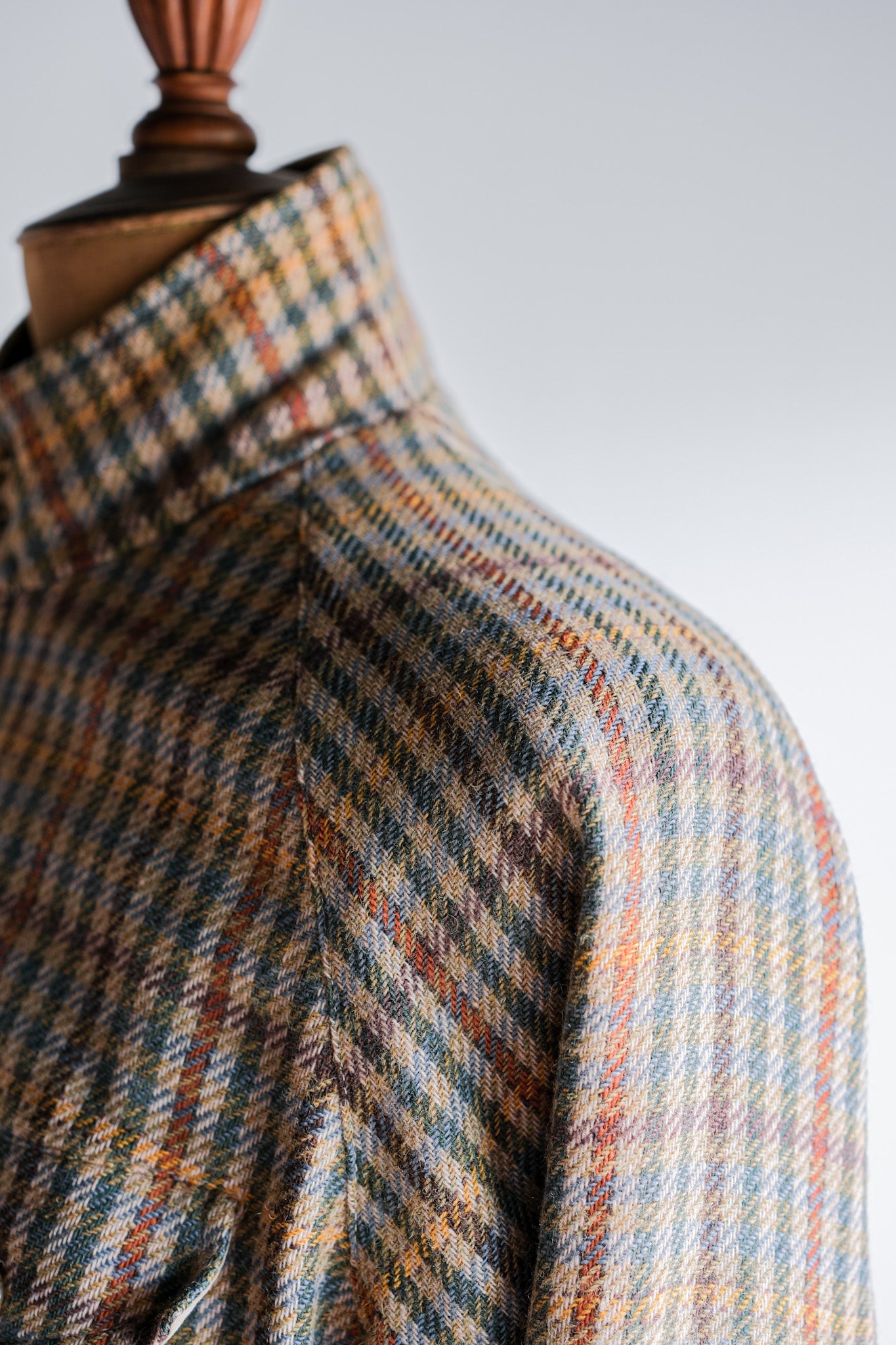 ［~60's］British Vintage Raglan Sleeve Wool Plaid Blouson