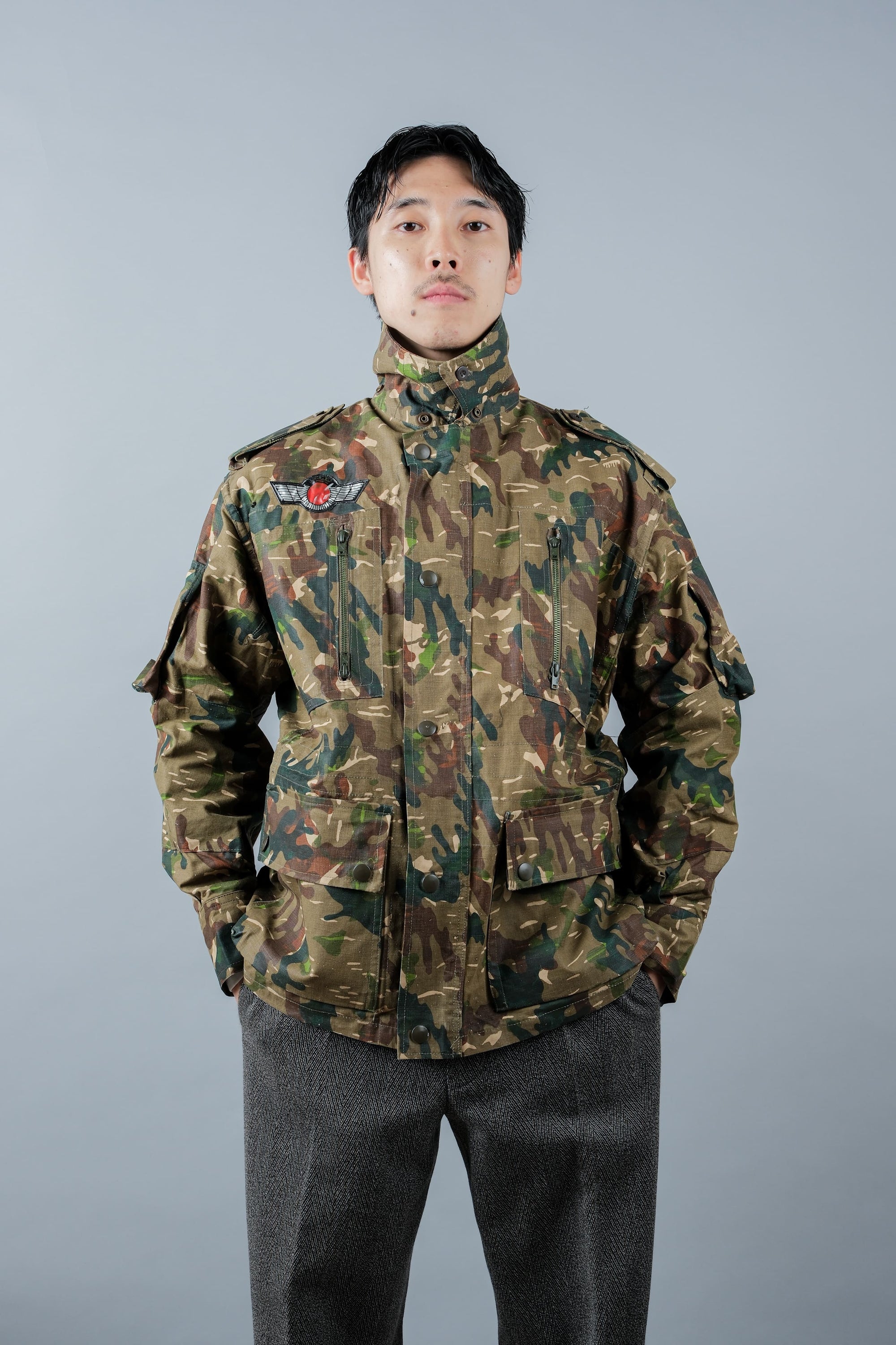 ［~60's］Spanish Army Brown Amoeba Camouflage Paratrooper Jacket Size.2