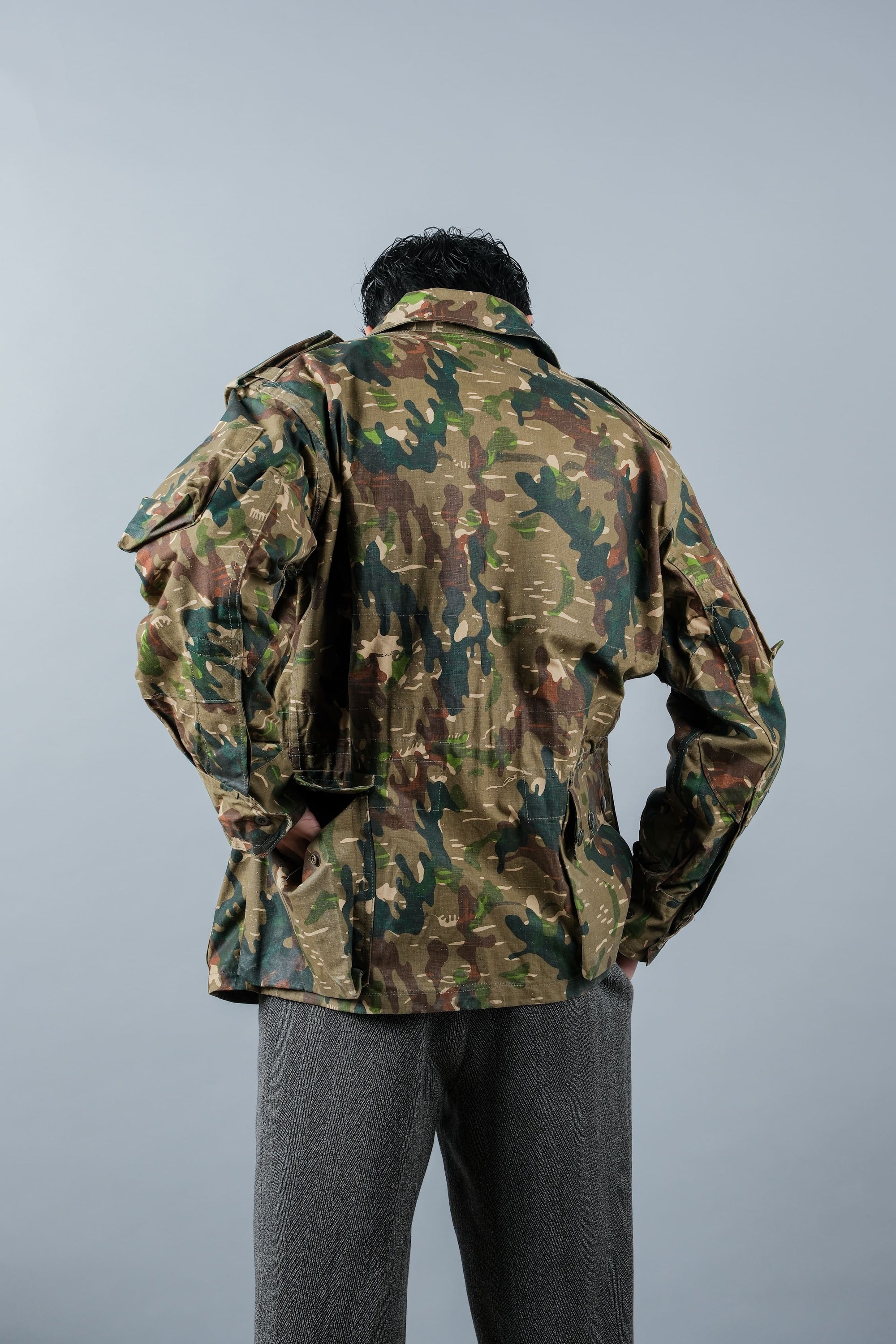 ［~60's］Spanish Army Brown Amoeba Camouflage Paratrooper Jacket Size.2